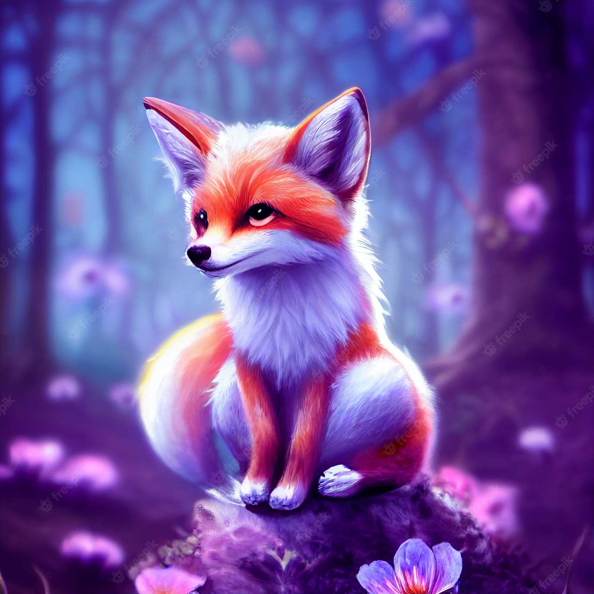 Cute Fox Art Wallpapers