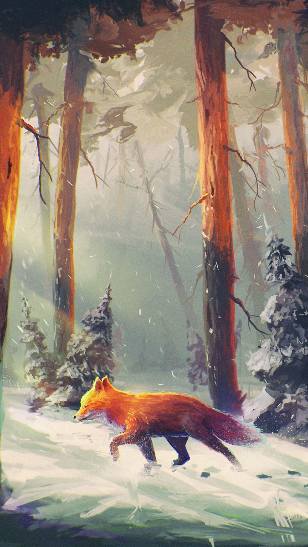 Cute Fox Art Wallpapers