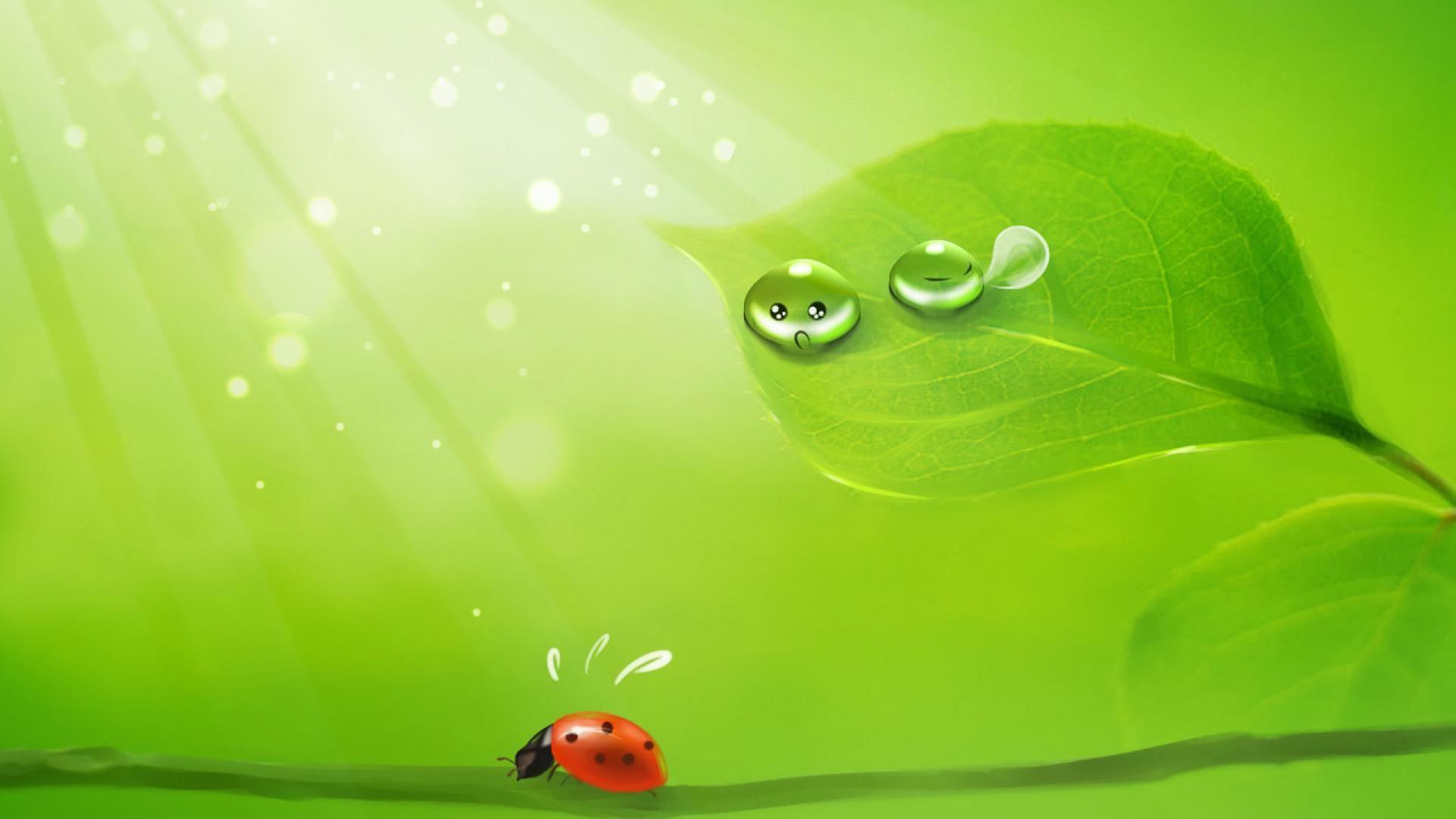 Cute Green Desktop  Wallpapers