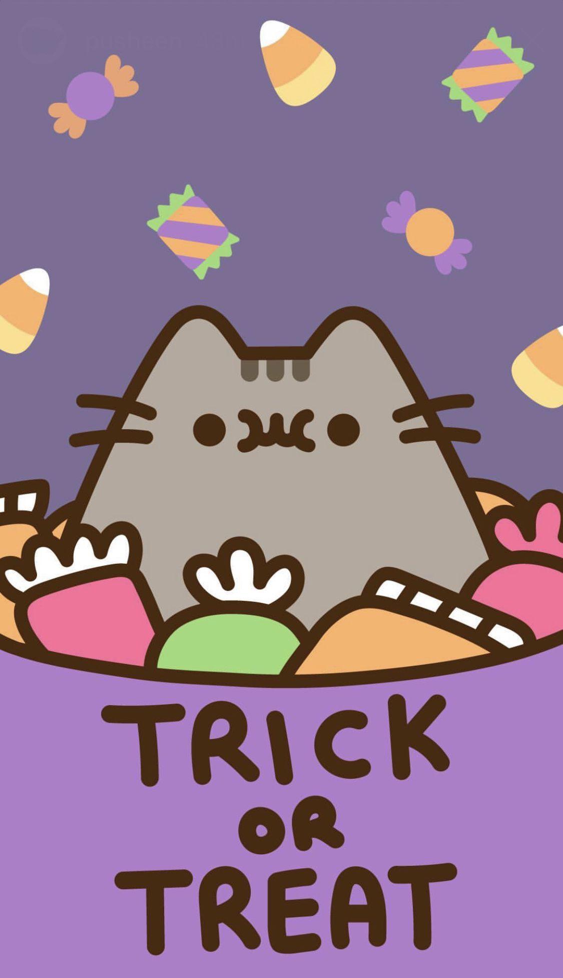 Cute Halloween Pusheen Wallpapers