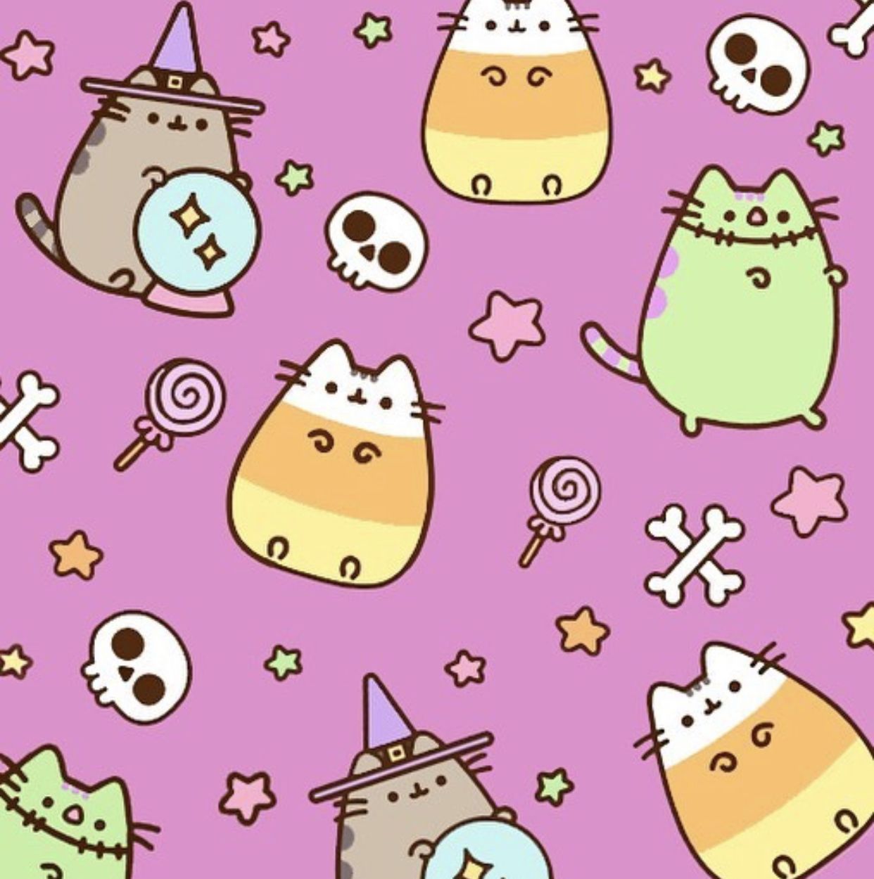 Cute Halloween Pusheen Wallpapers