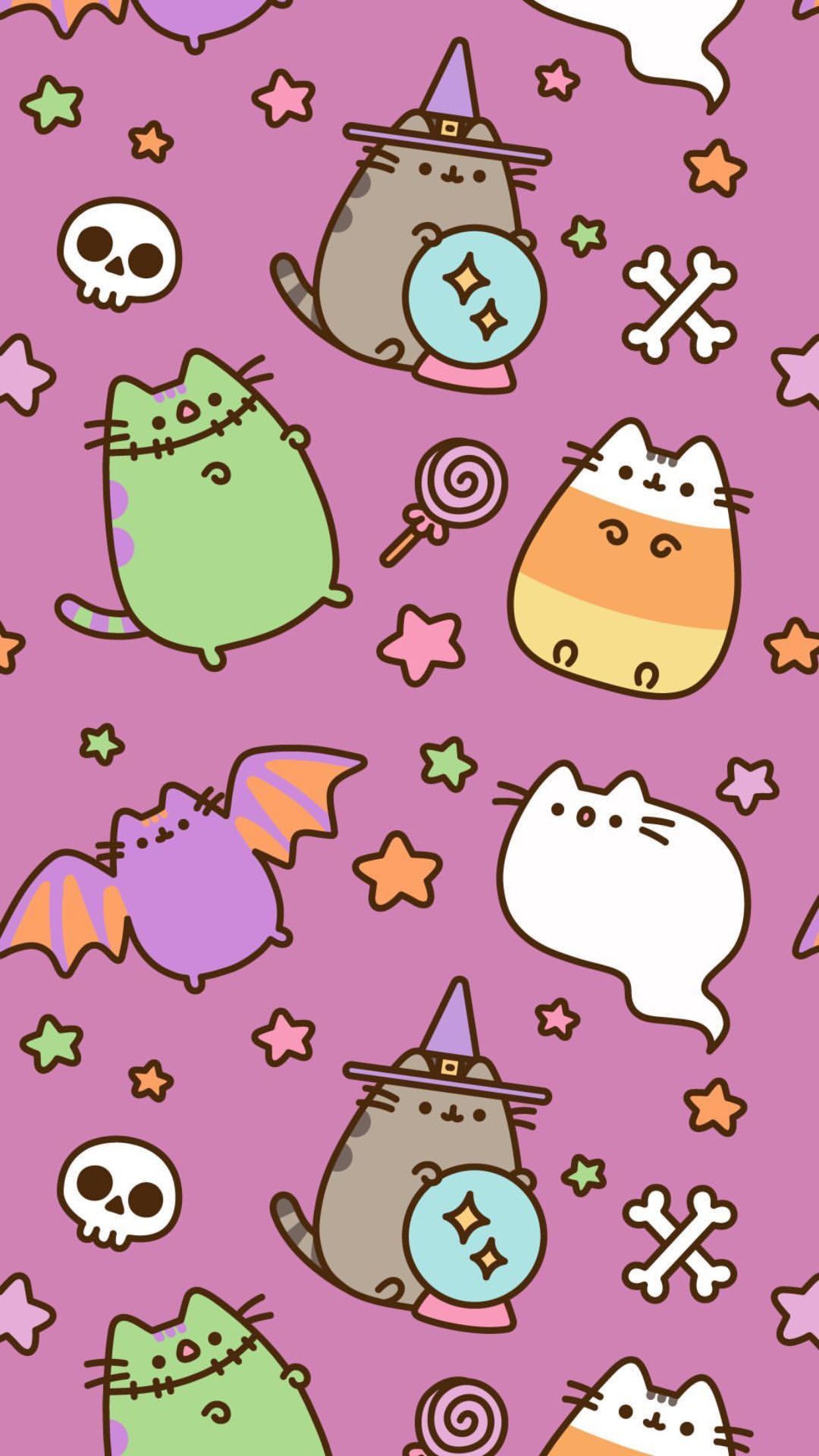 Cute Halloween Pusheen Wallpapers