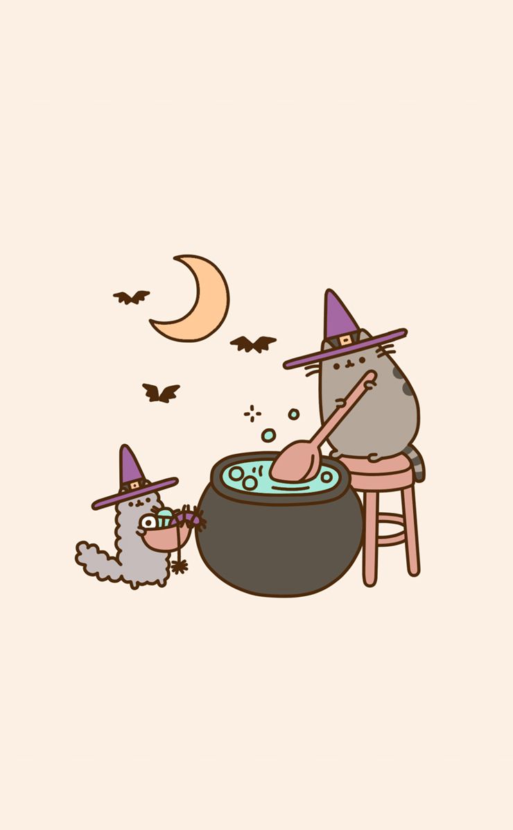 Cute Halloween Pusheen Wallpapers