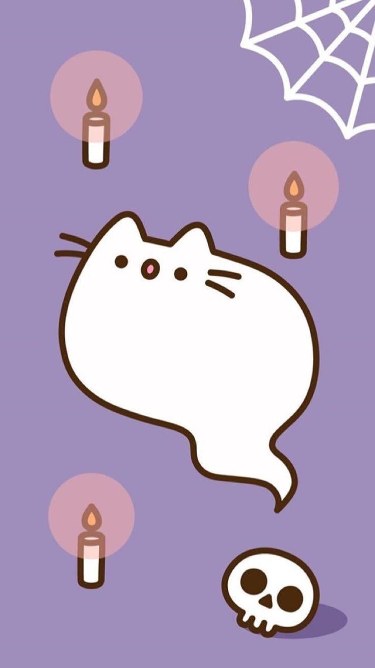 Cute Halloween Pusheen Wallpapers