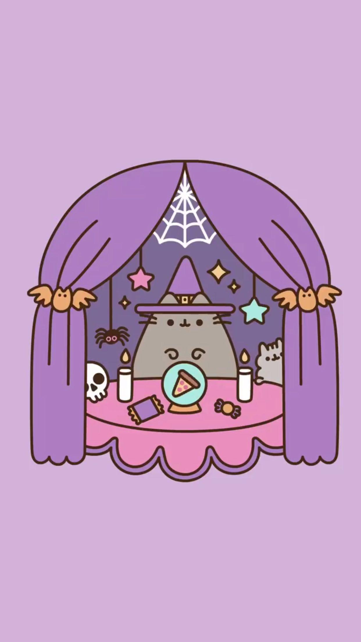 Cute Halloween Pusheen Wallpapers