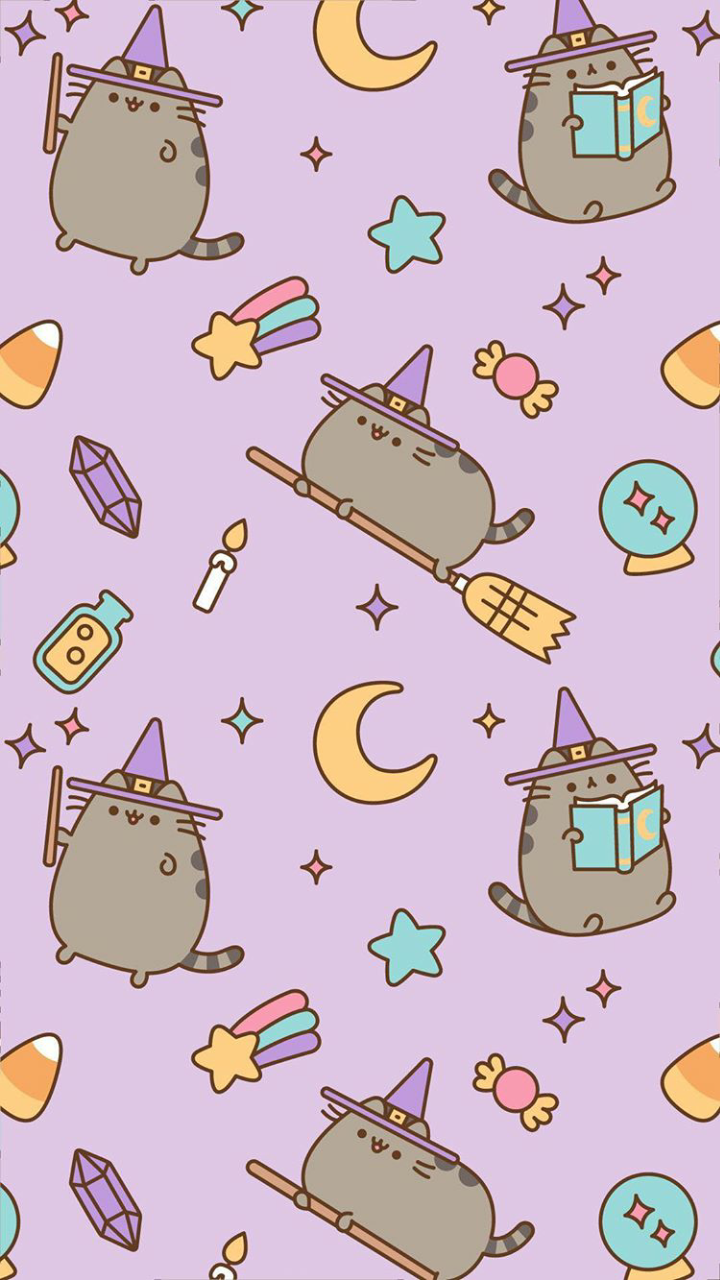 Cute Halloween Pusheen Wallpapers