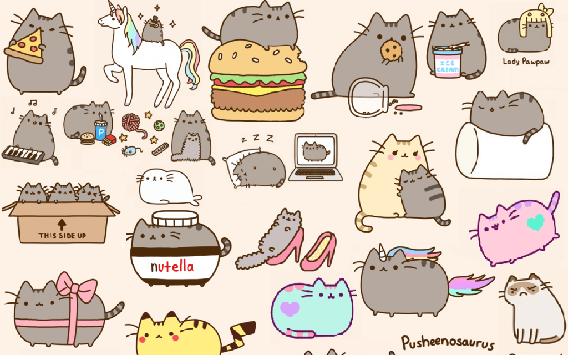 Cute Halloween Pusheen Wallpapers