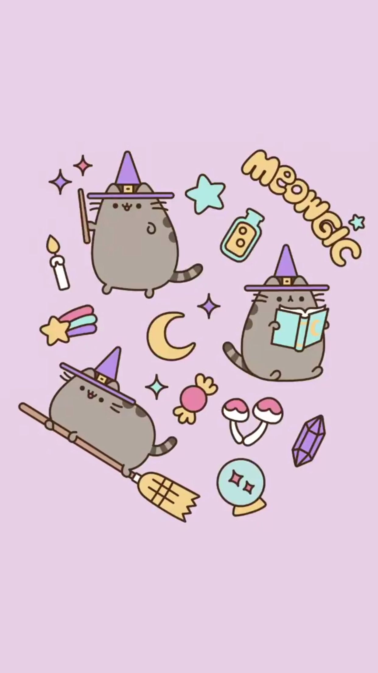 Cute Halloween Pusheen Wallpapers