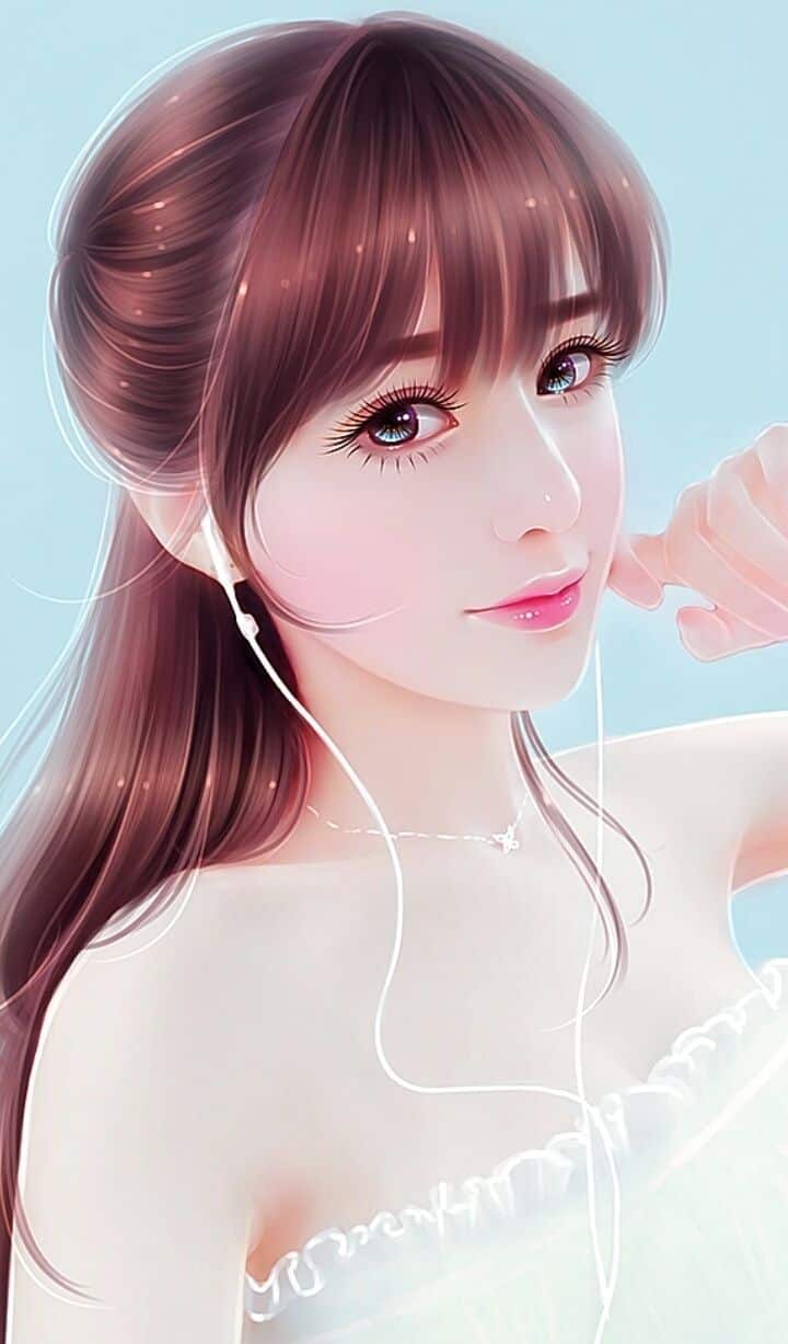 Cute Lovely Girl CartoonWallpapers