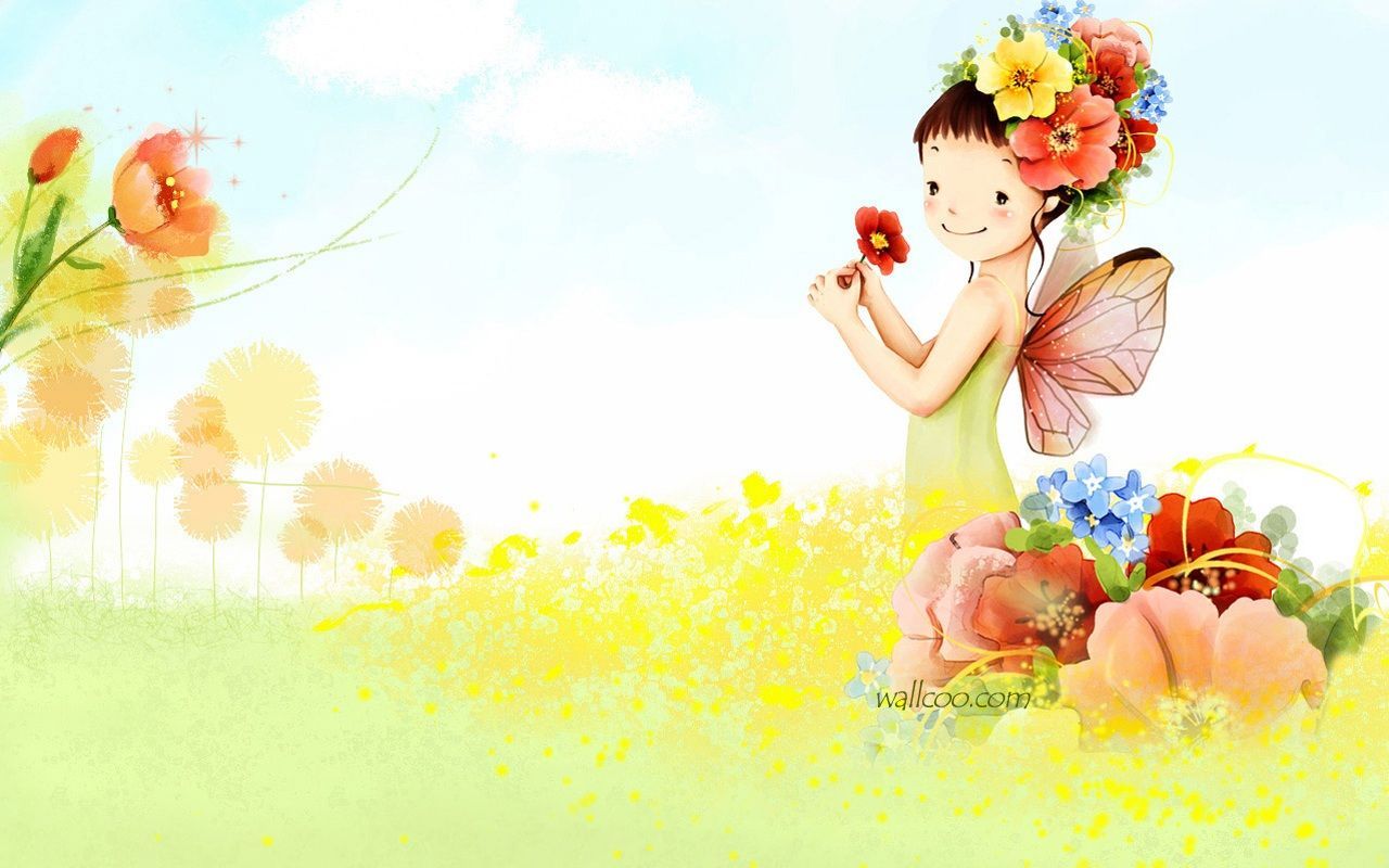 Cute Lovely Girl CartoonWallpapers