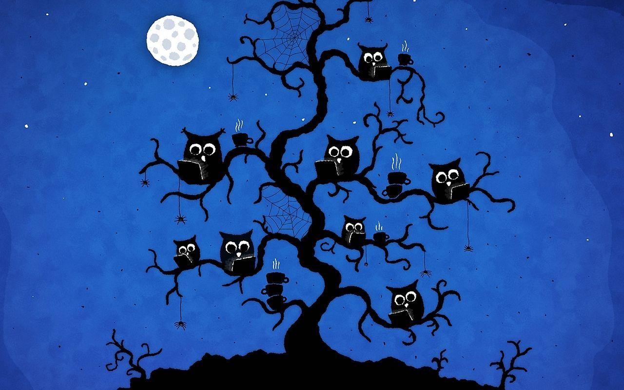 Cute Owl Halloween Wallpapers