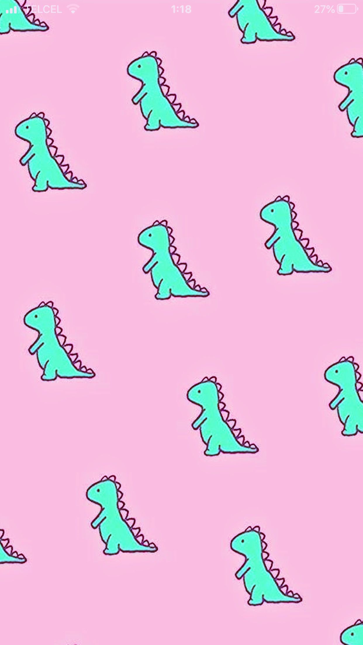 Cute Pink Dinosaur Wallpapers