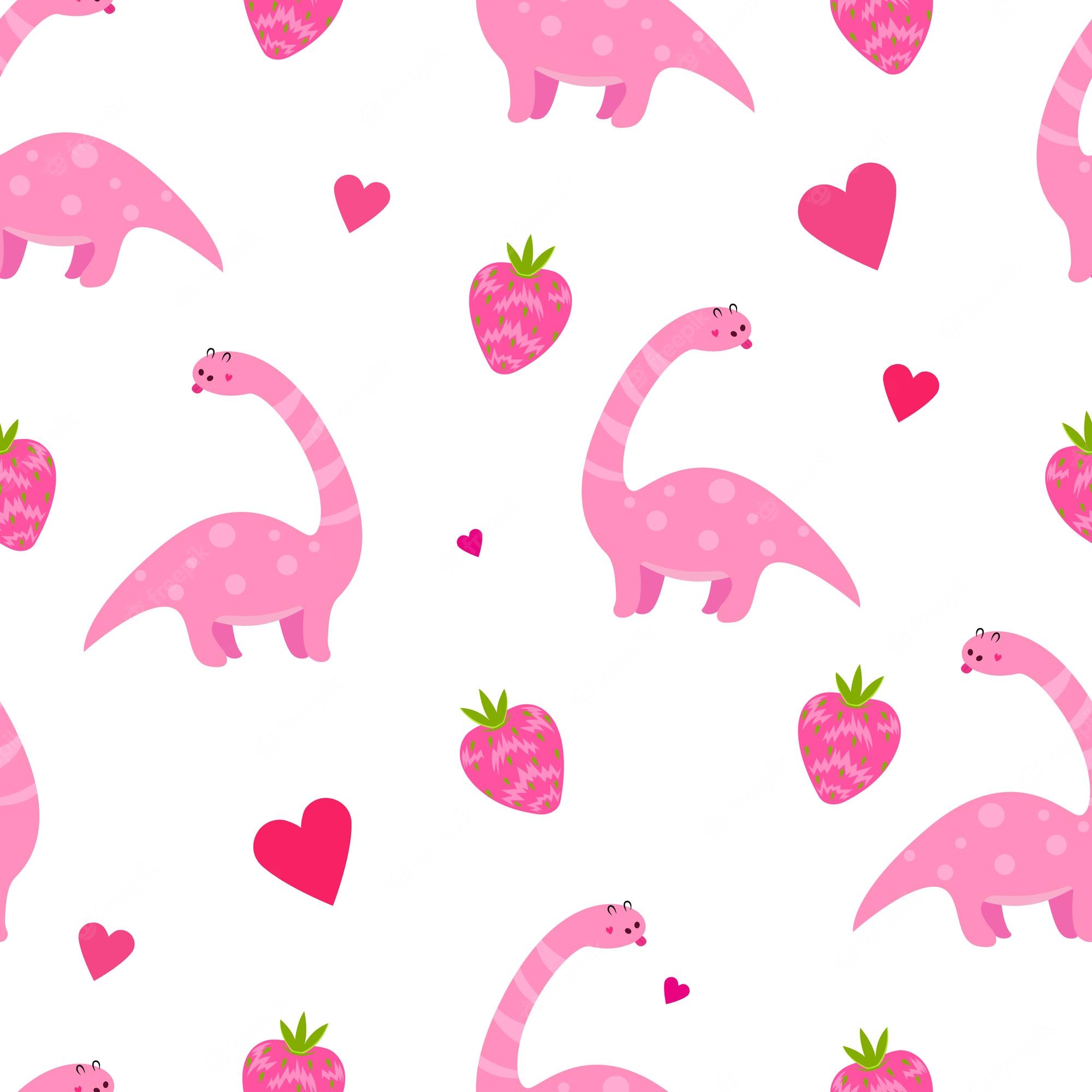 Cute Pink Dinosaur Wallpapers