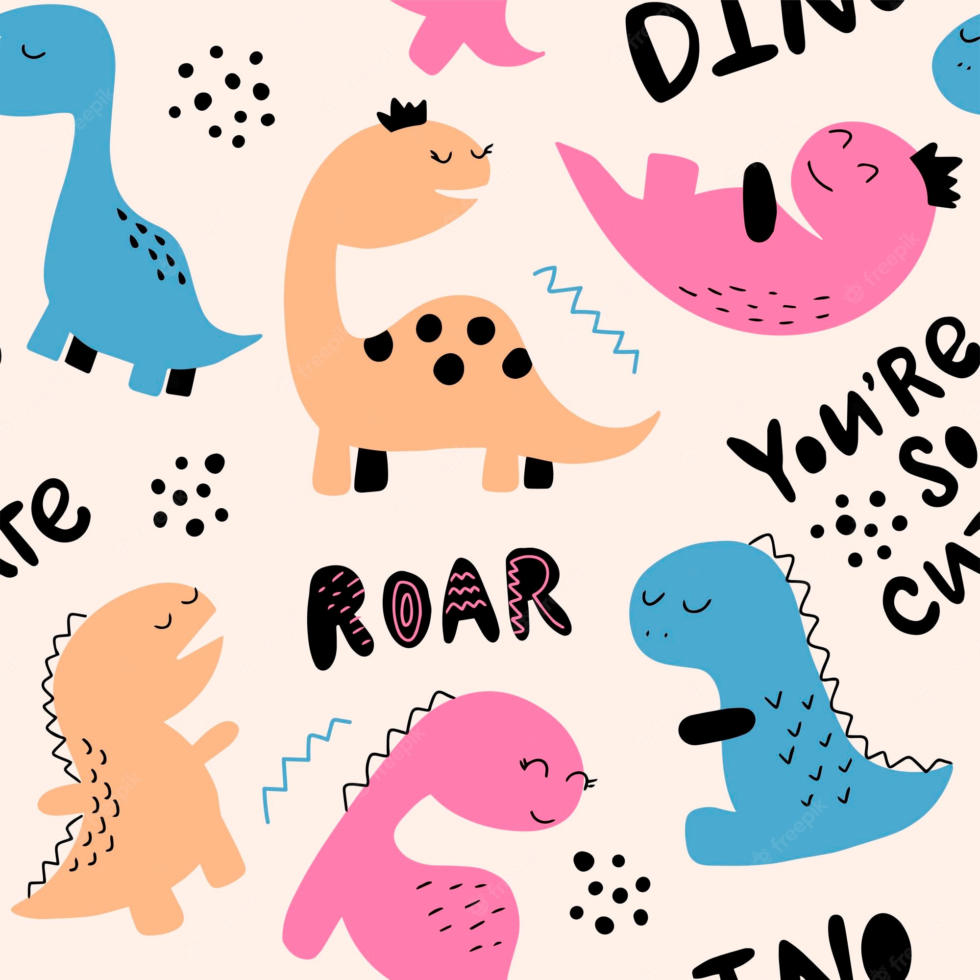 Cute Pink Dinosaur Wallpapers