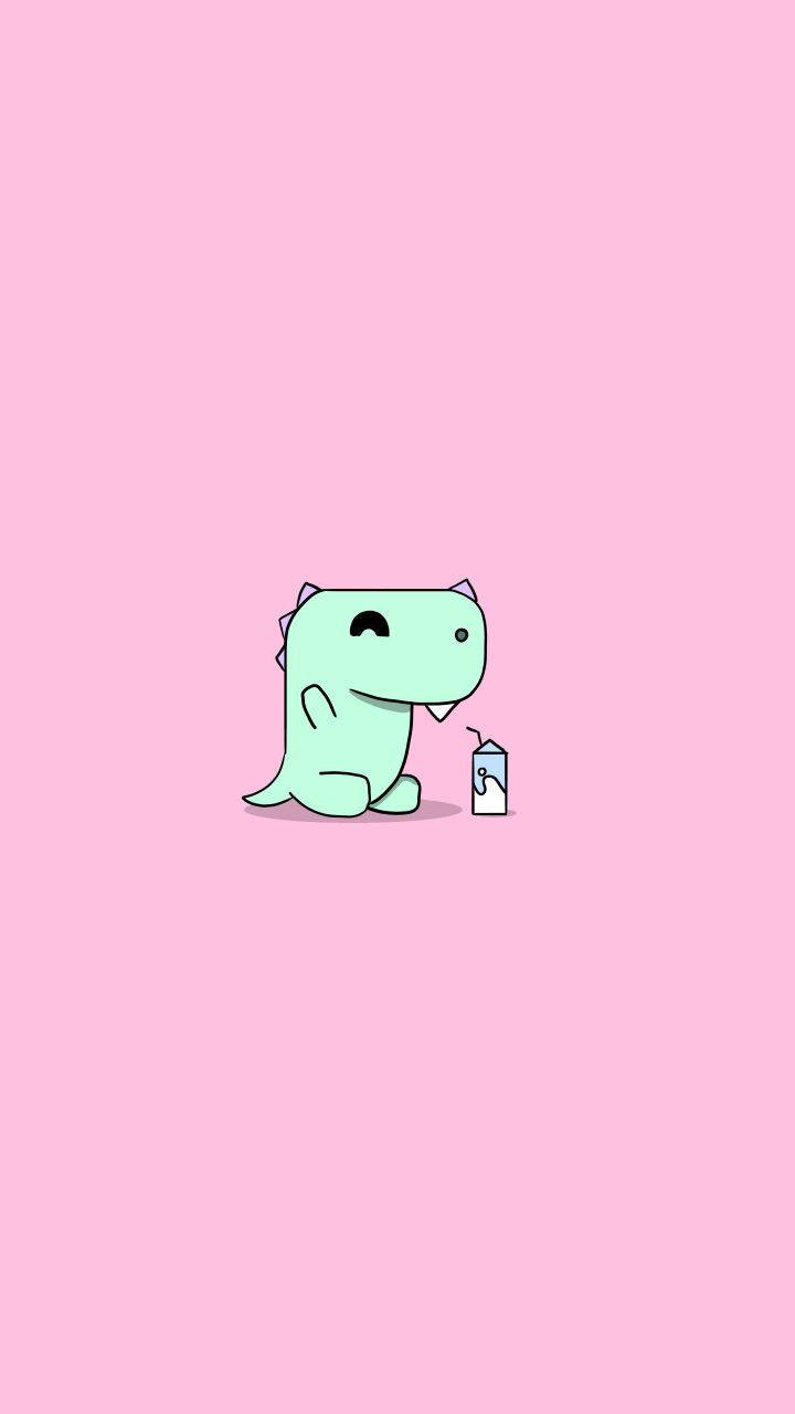 Cute Pink Dinosaur Wallpapers