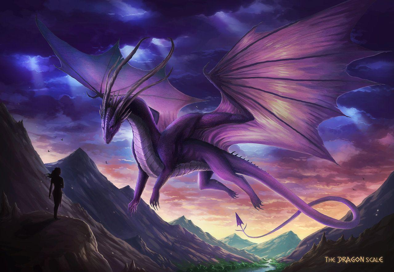 Cute Purple Dragon Wallpapers