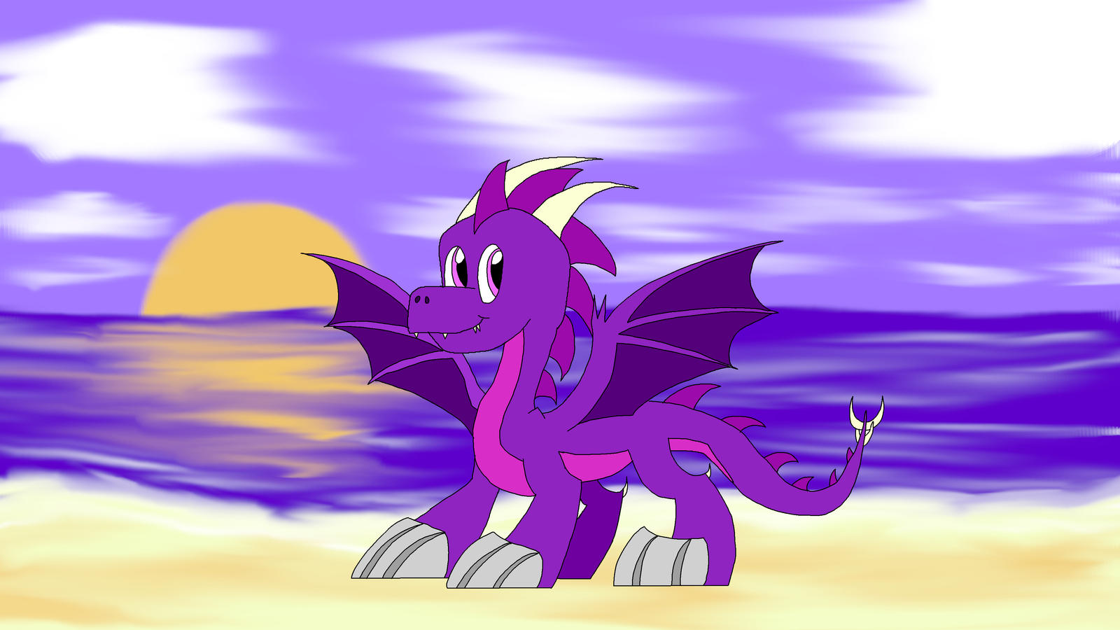 Cute Purple Dragon Wallpapers