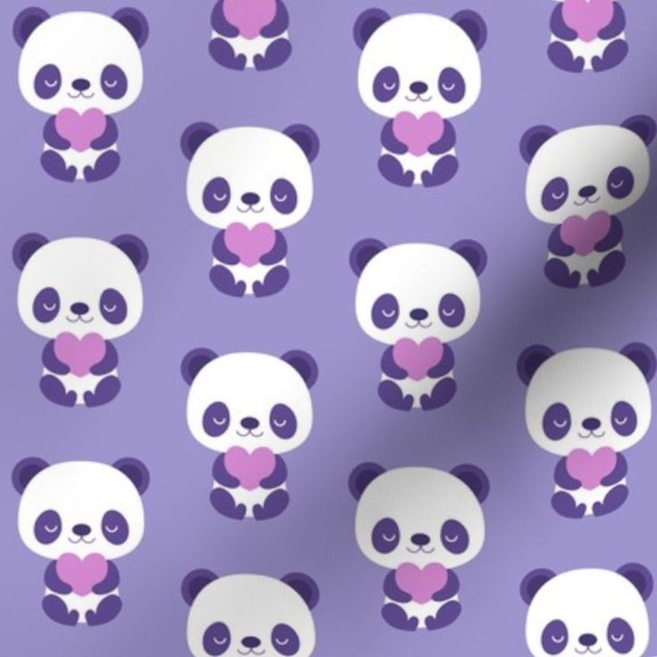 Cute Purple Panda Wallpapers