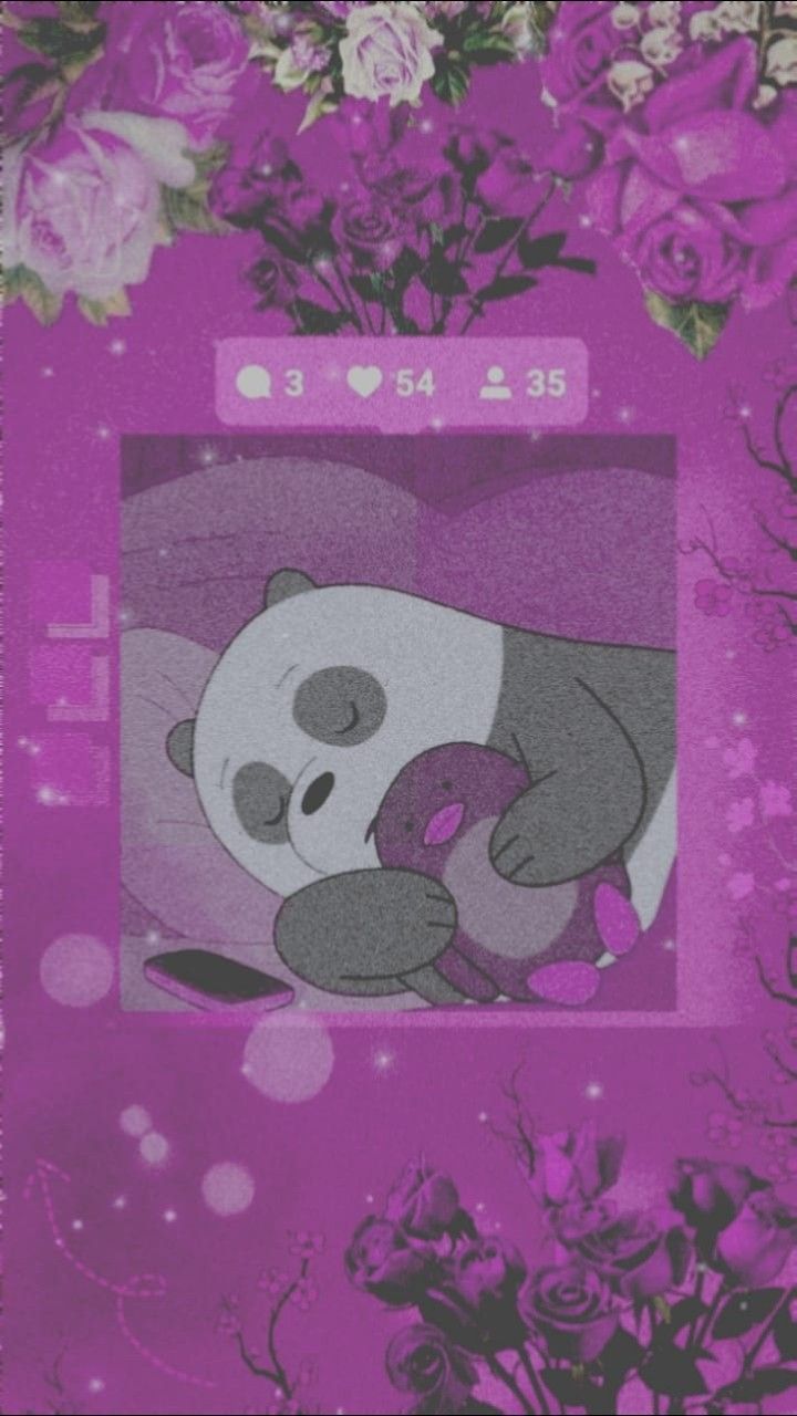 Cute Purple Panda Wallpapers