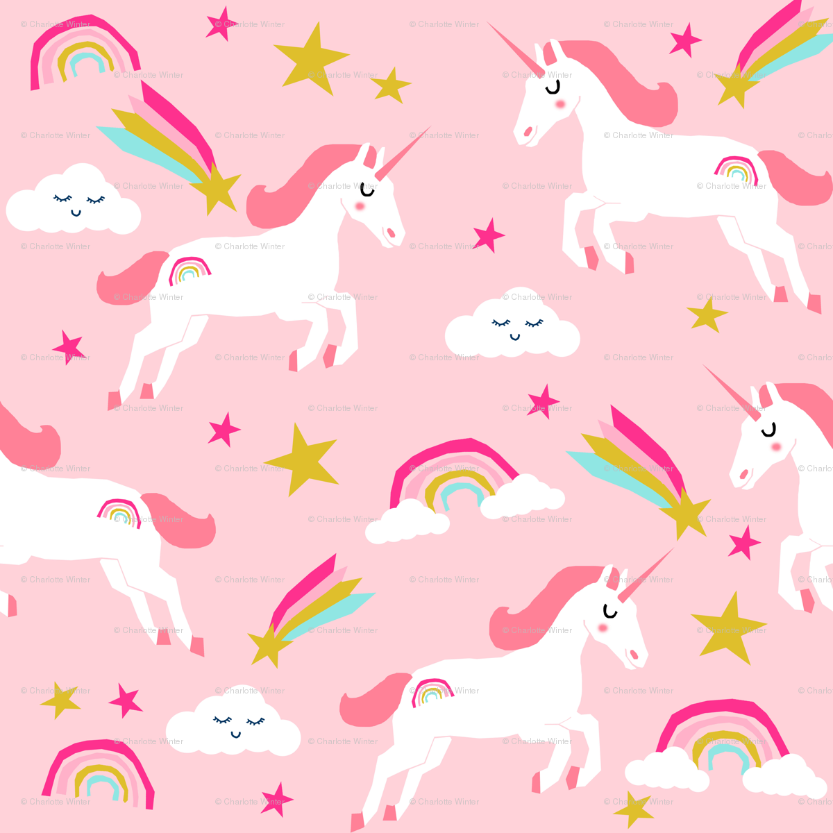 Cute Rainbow Unicorn DesktopWallpapers