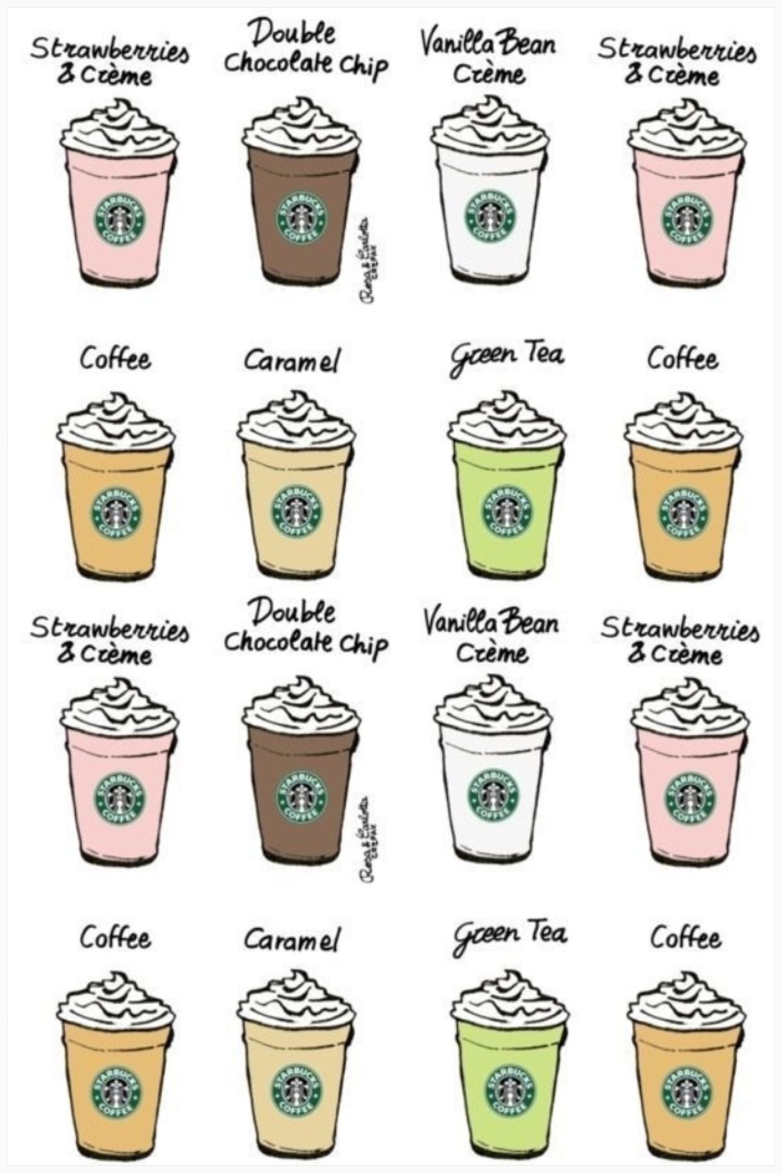 Cute Starbucks CupsWallpapers