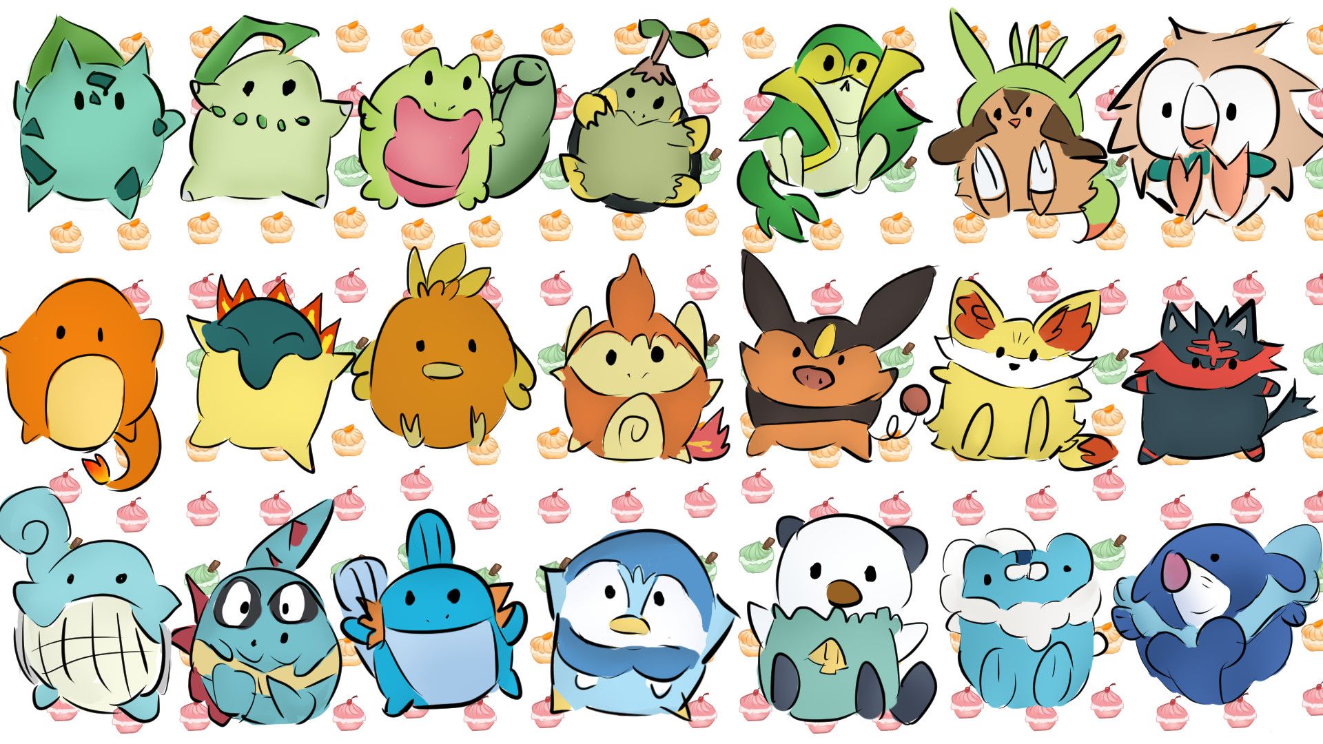 Cute Starter Pokemon Wallpapers