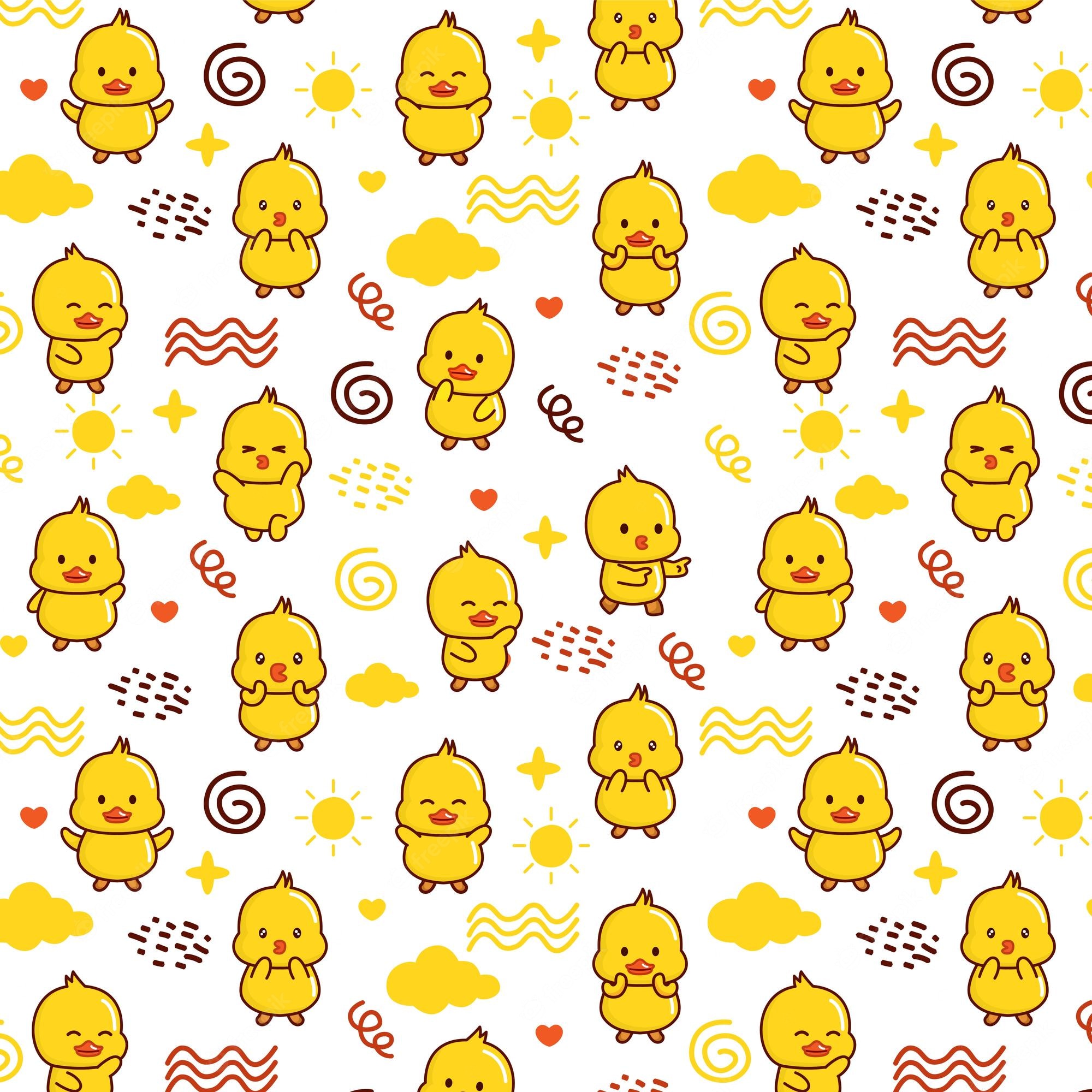 Cute Yellow Ducks Wallpapers