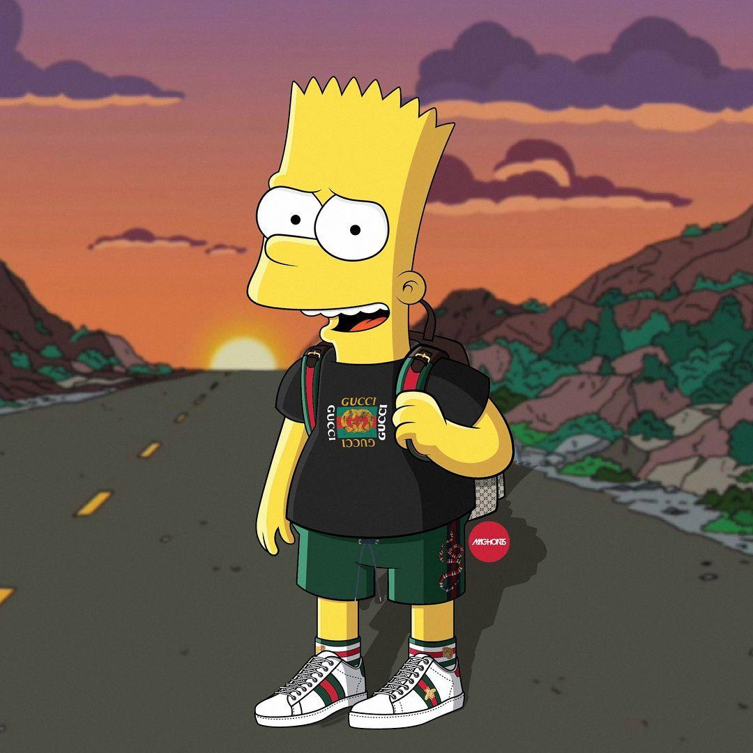 Cool Bart Simpson Gucci Wallpapers