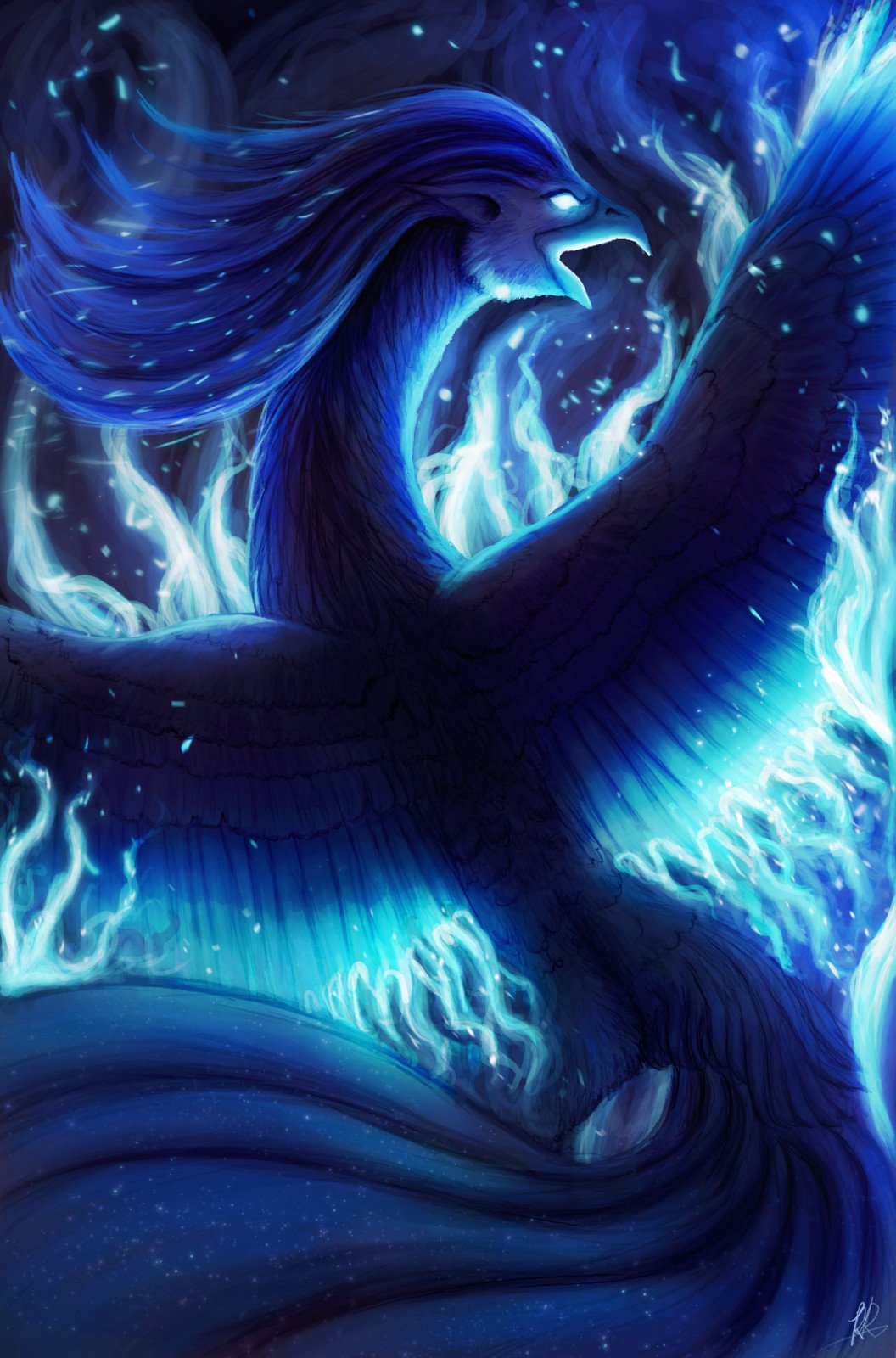 Cool Blue Phoenix Wallpapers