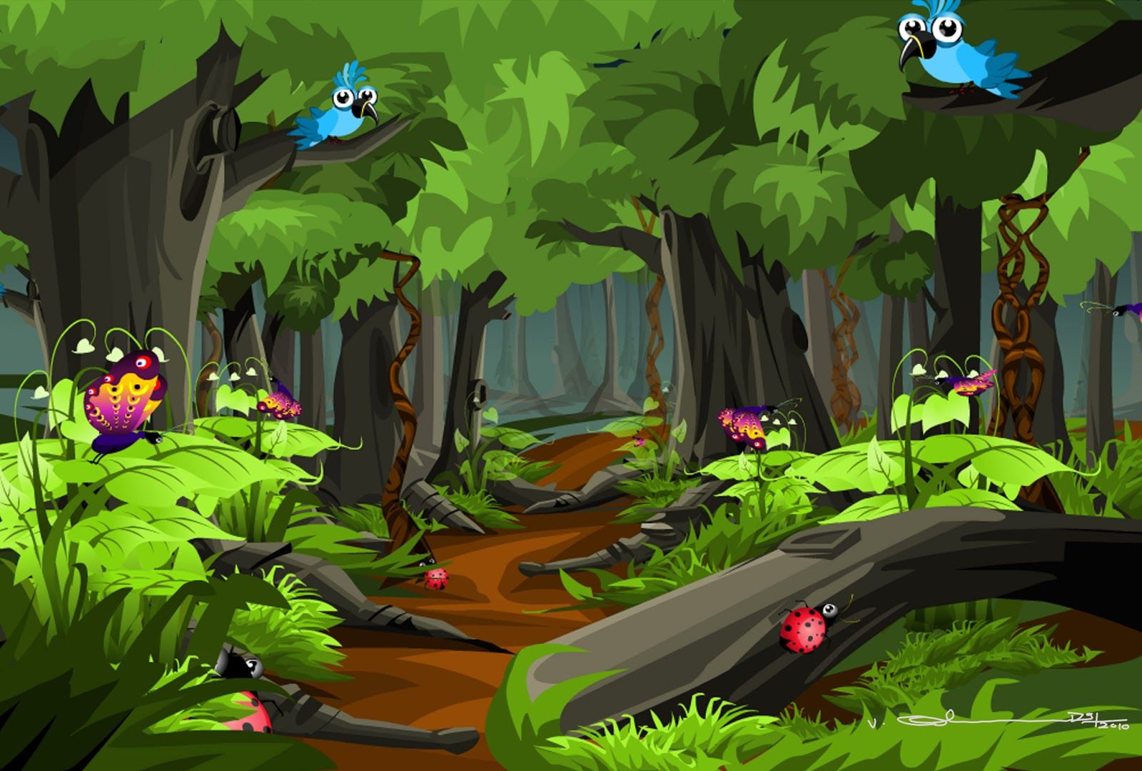 Cool Cartoon Forest Wallpapers