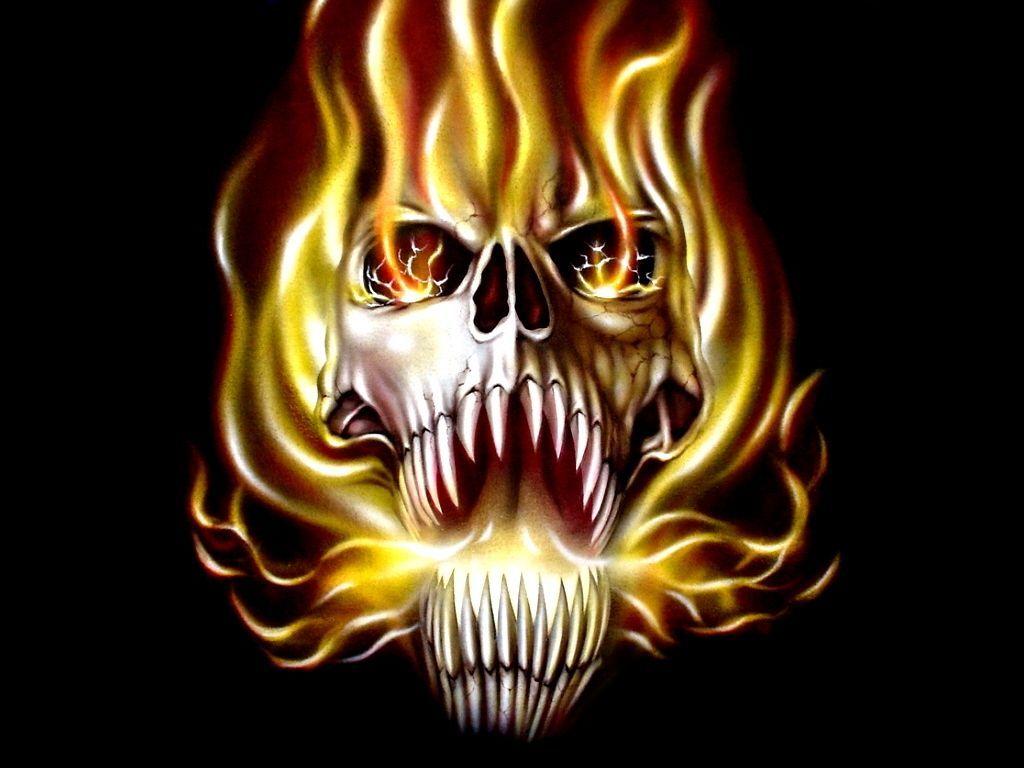 Cool Flaming SkullWallpapers