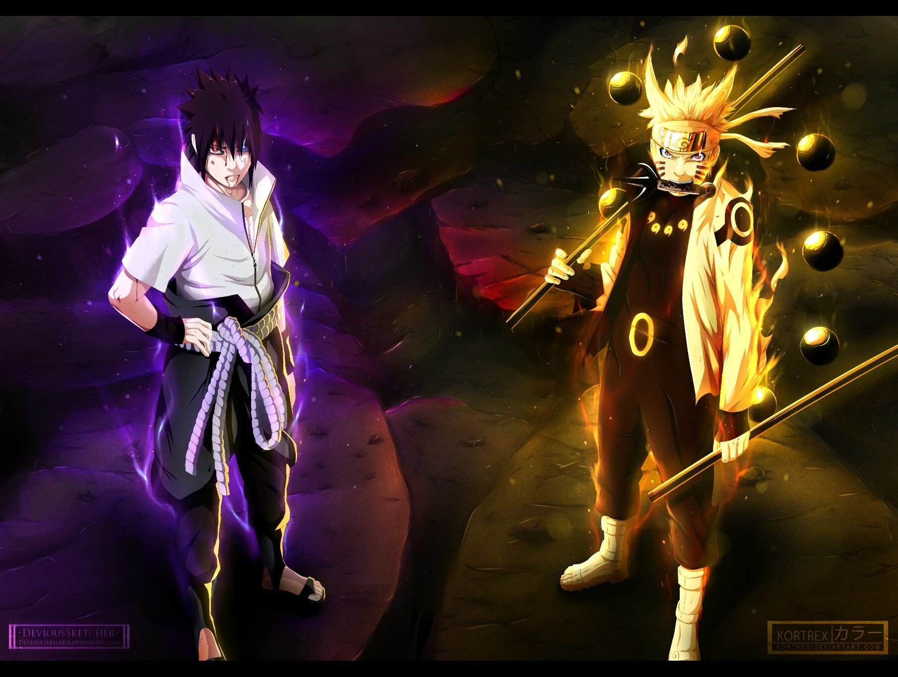 Cool Naruto Vs Sasuke Wallpapers