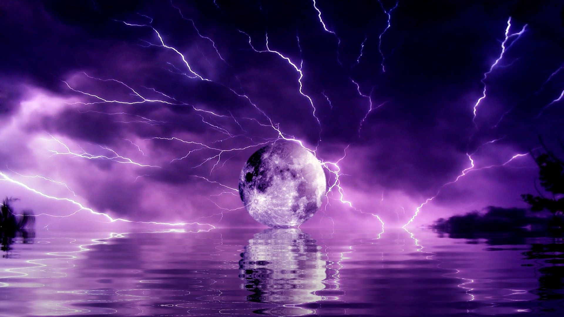 Cool Purple Lightning Wallpapers