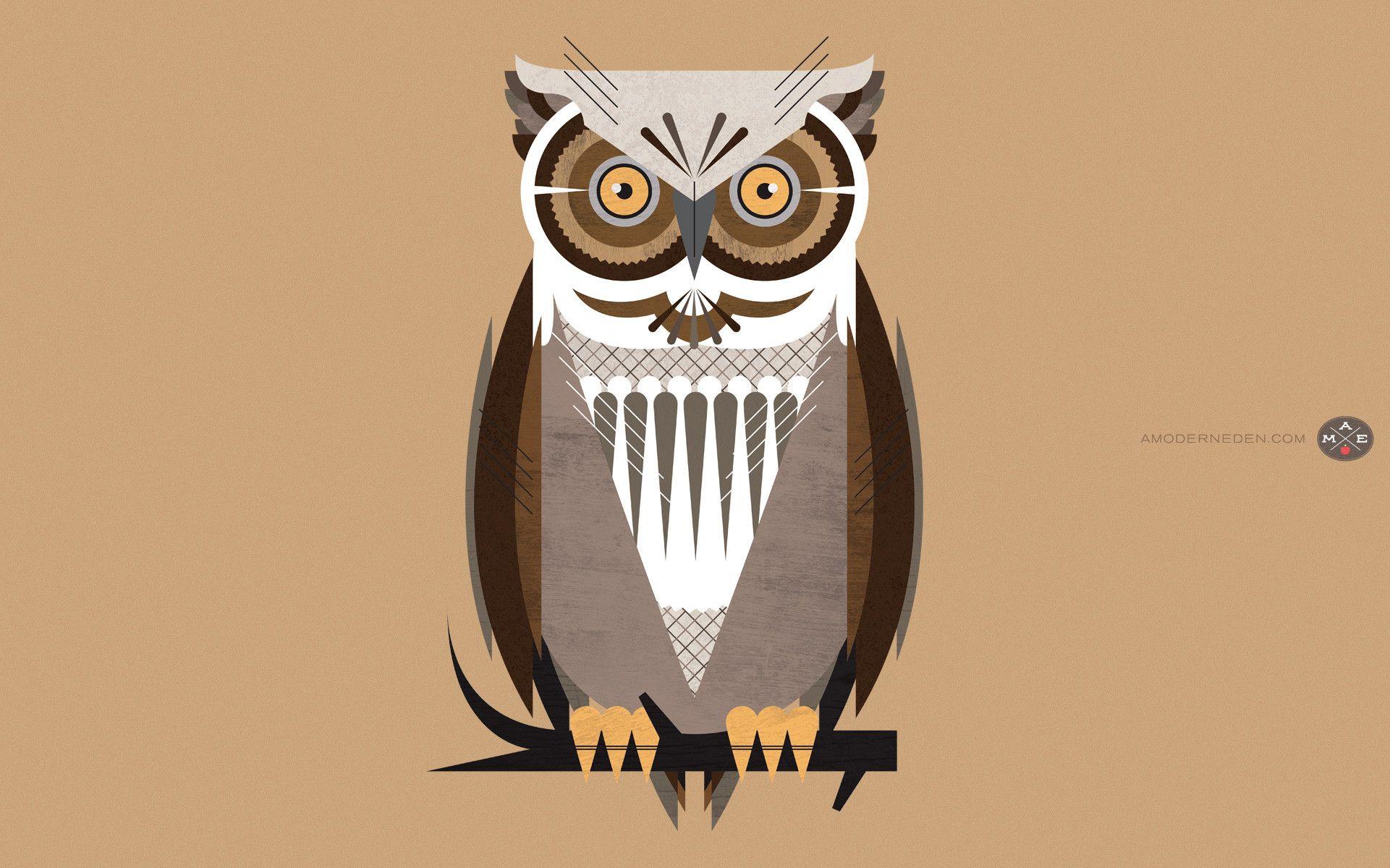 Retro Owl Wallpapers