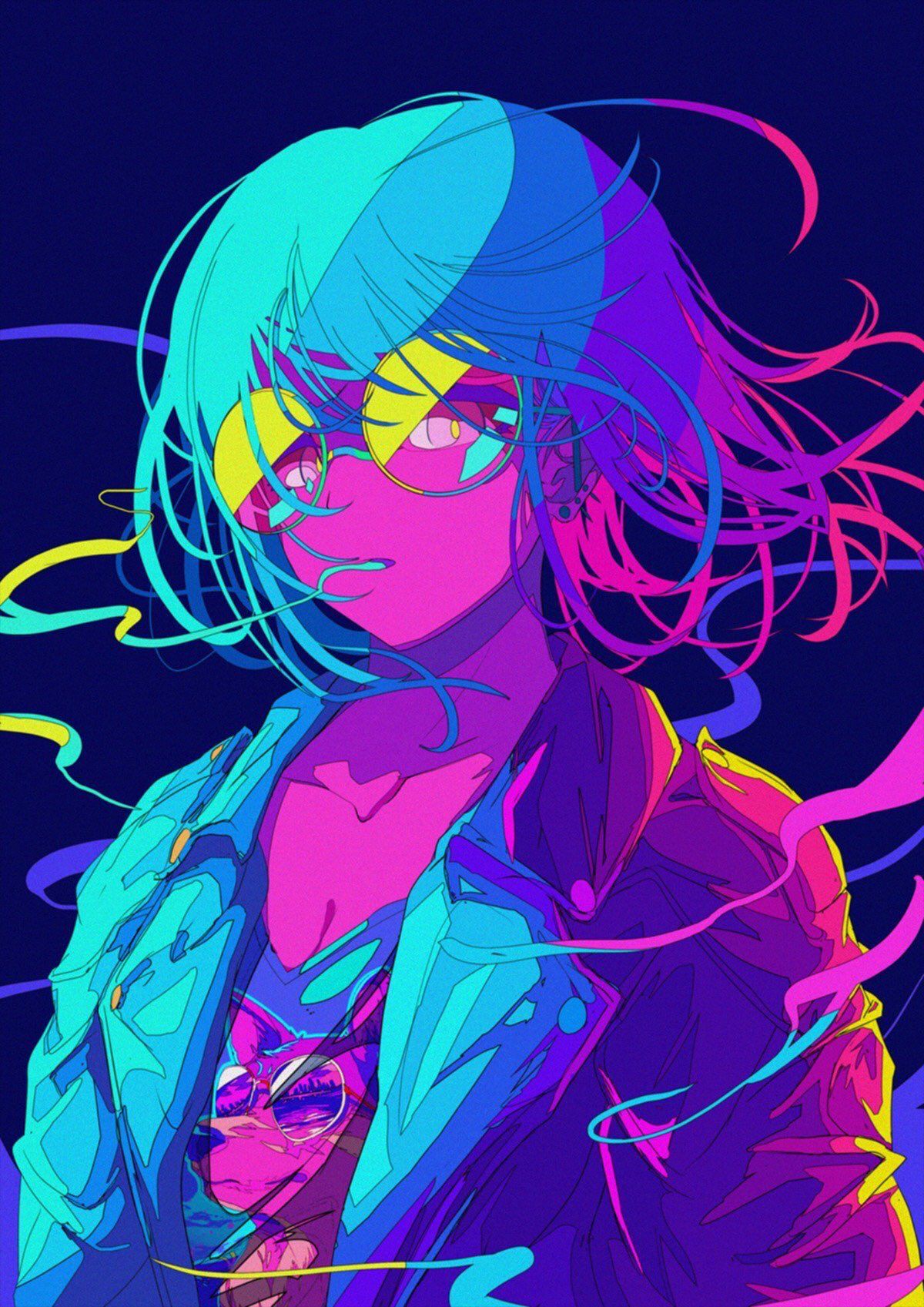 Retro Wave Anime GirlWallpapers