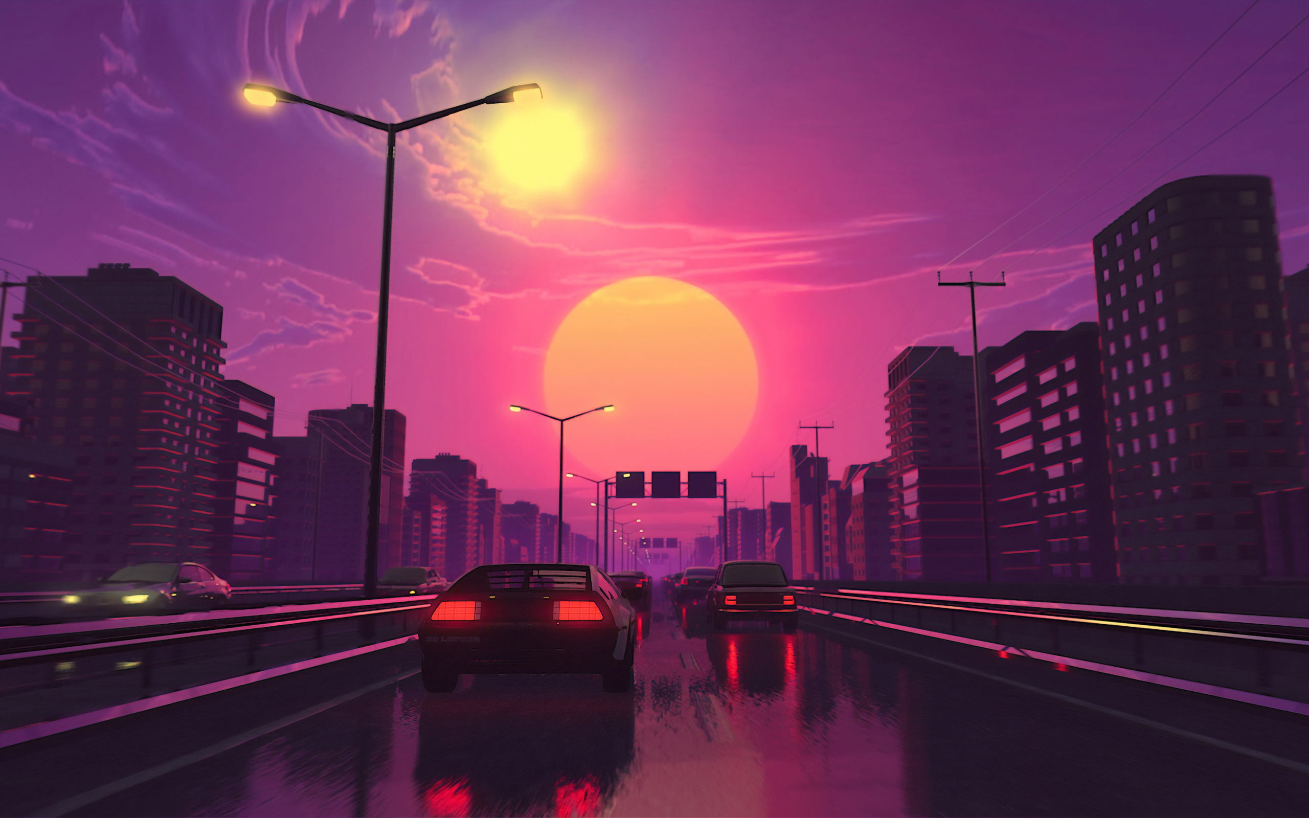 Retrowave CarWallpapers