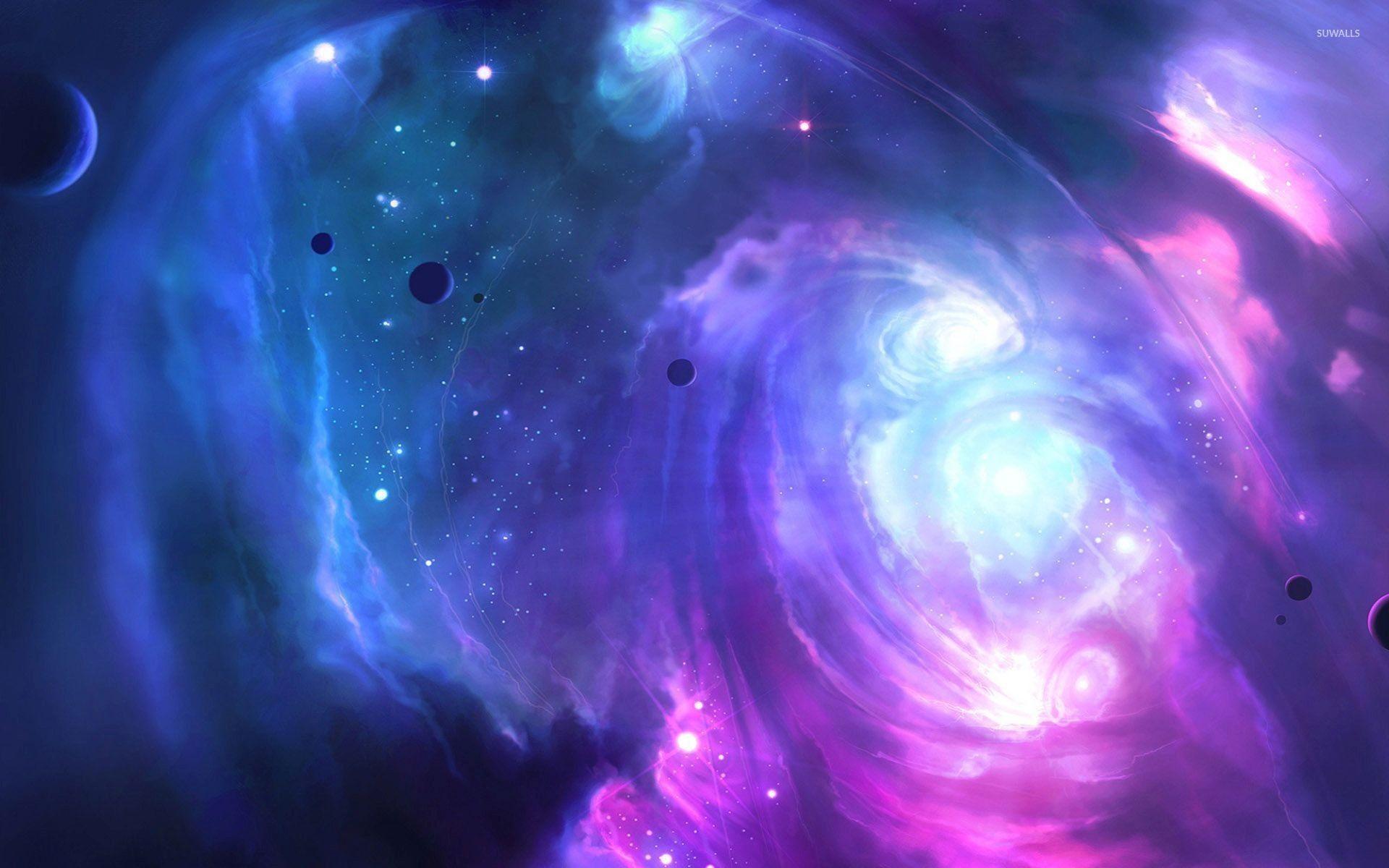 1920 X 1200 Pink And Blue Galaxy Wallpapers