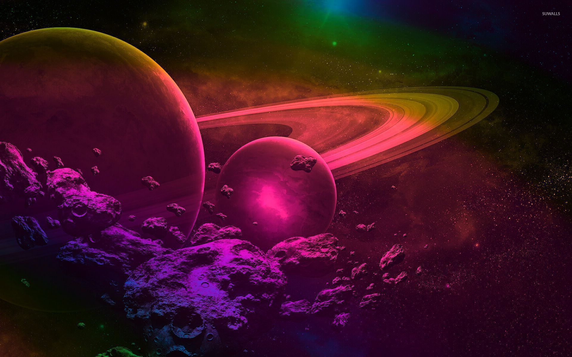 1920 X 1200 Pink And Blue Galaxy Wallpapers