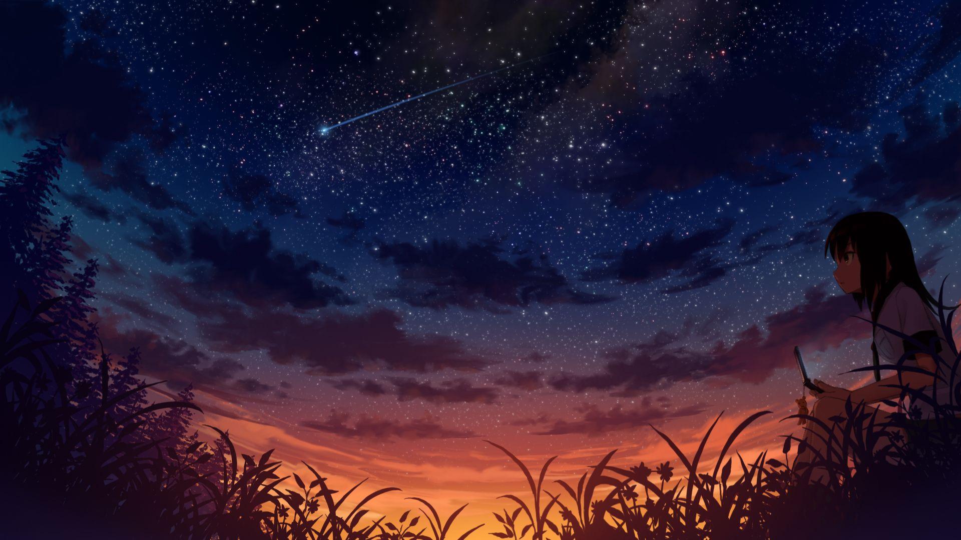 1920X1080 Anime Night Sky Wallpapers