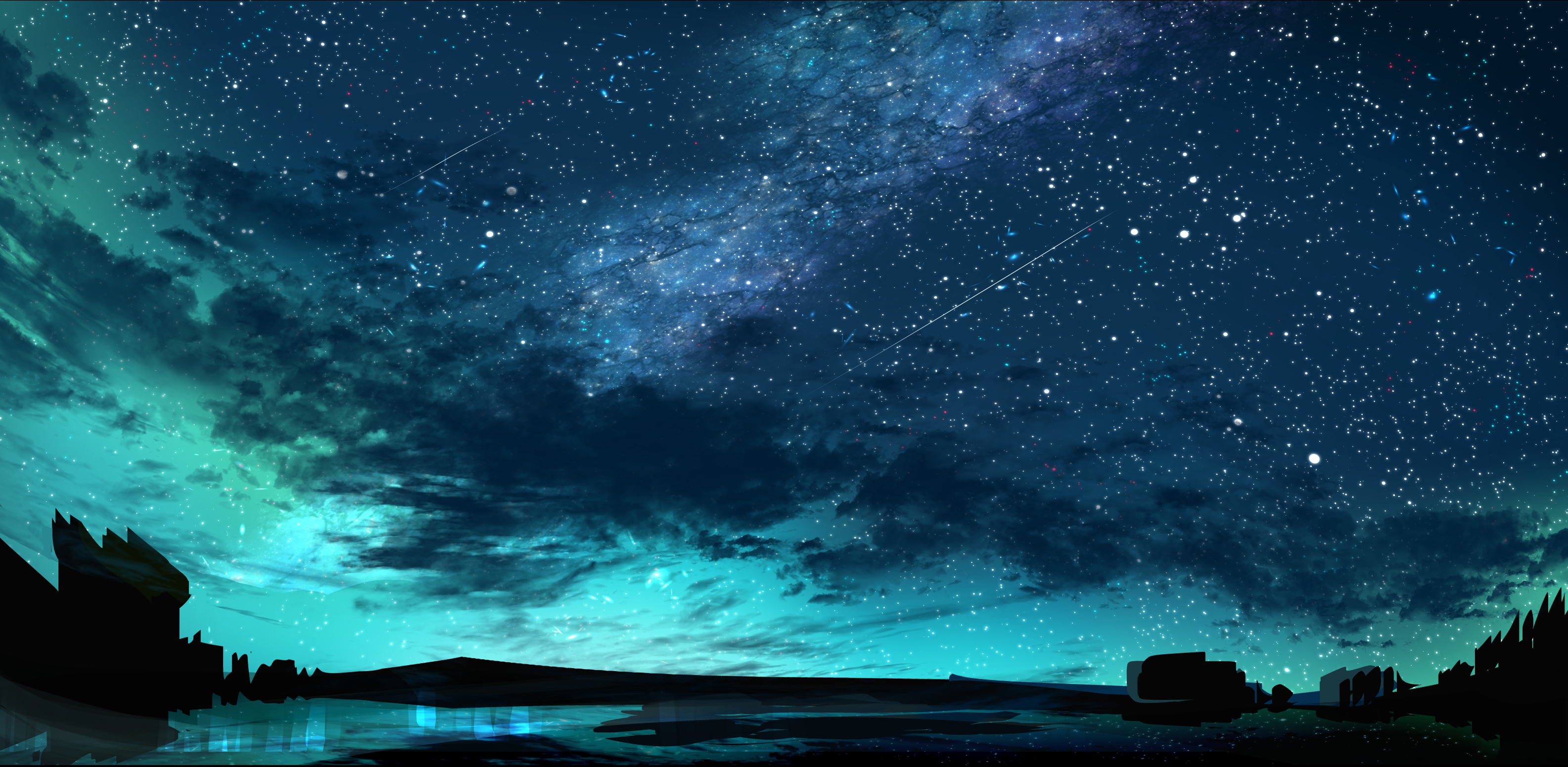 1920X1080 Anime Night Sky Wallpapers