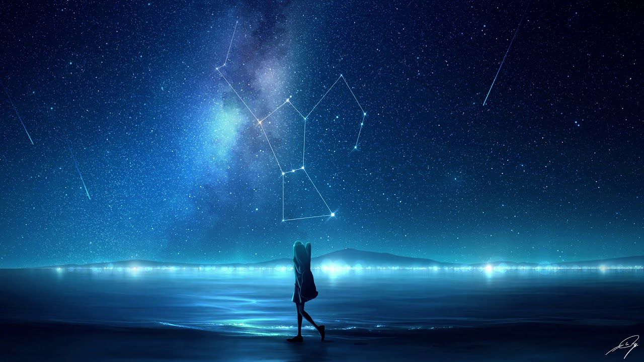 1920X1080 Anime Night Sky Wallpapers