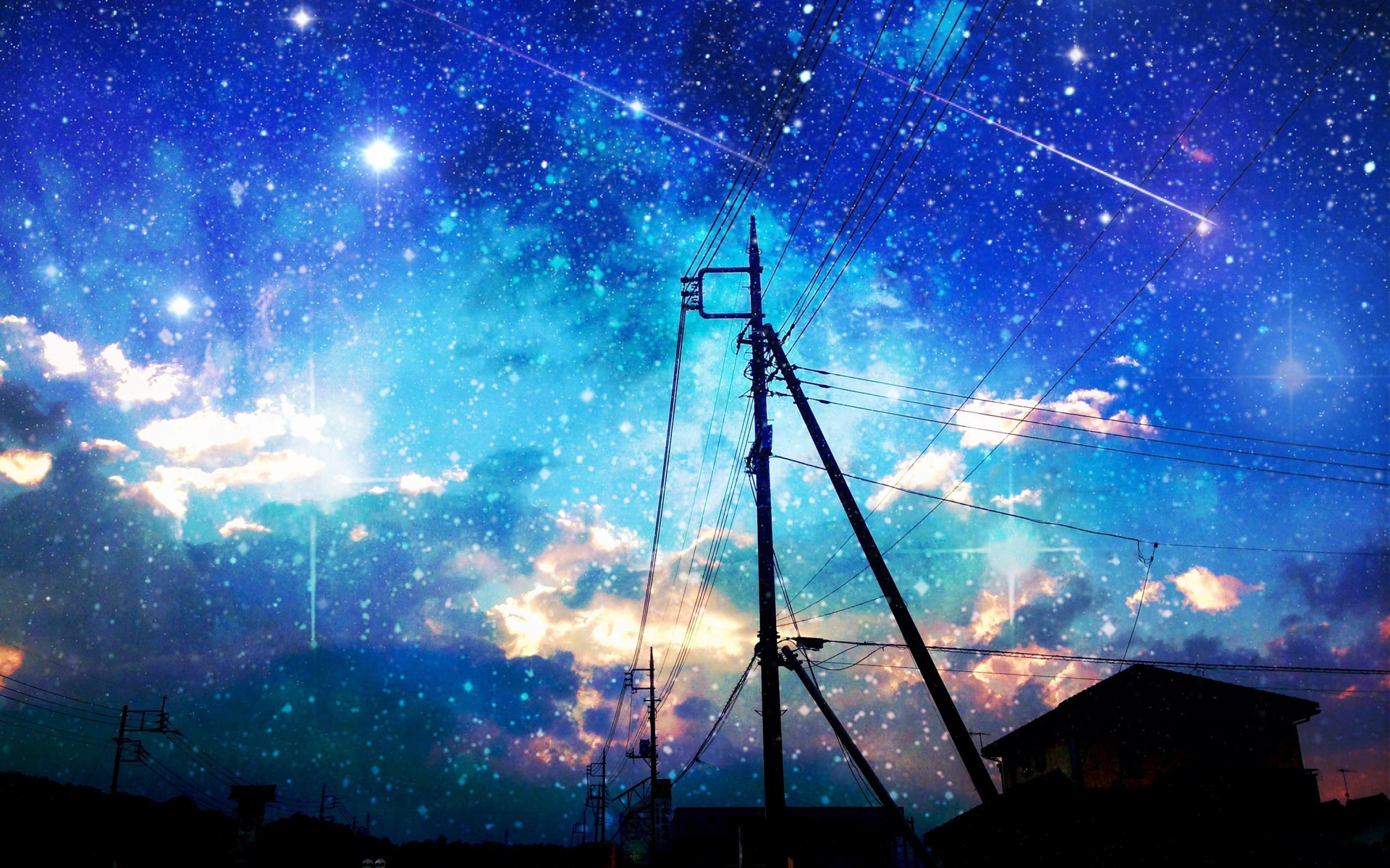 1920X1080 Anime Night Sky Wallpapers