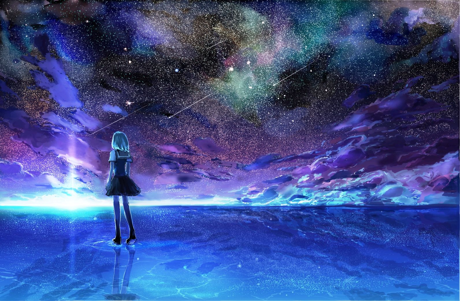 1920X1080 Anime Night Sky Wallpapers