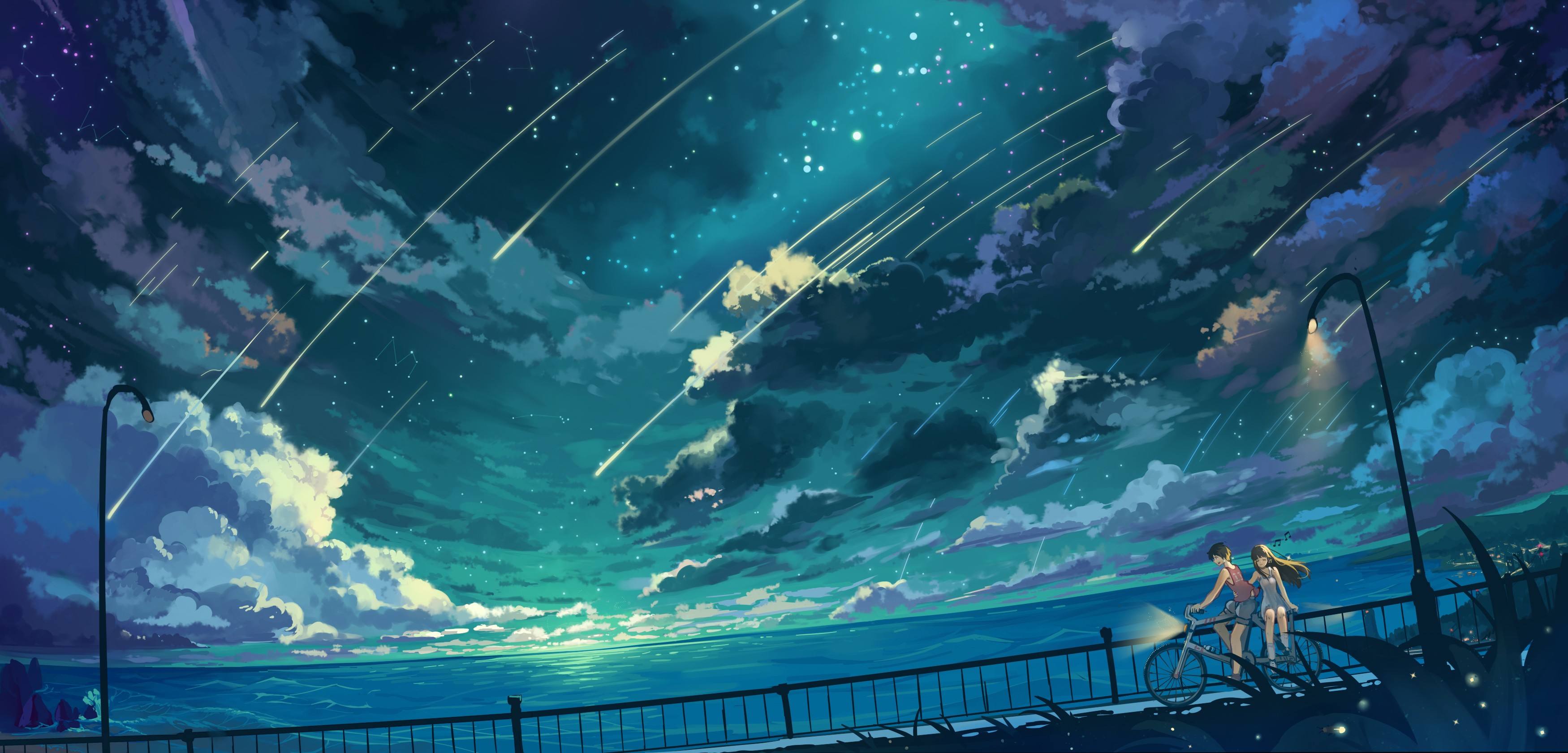 1920X1080 Anime Night Sky Wallpapers