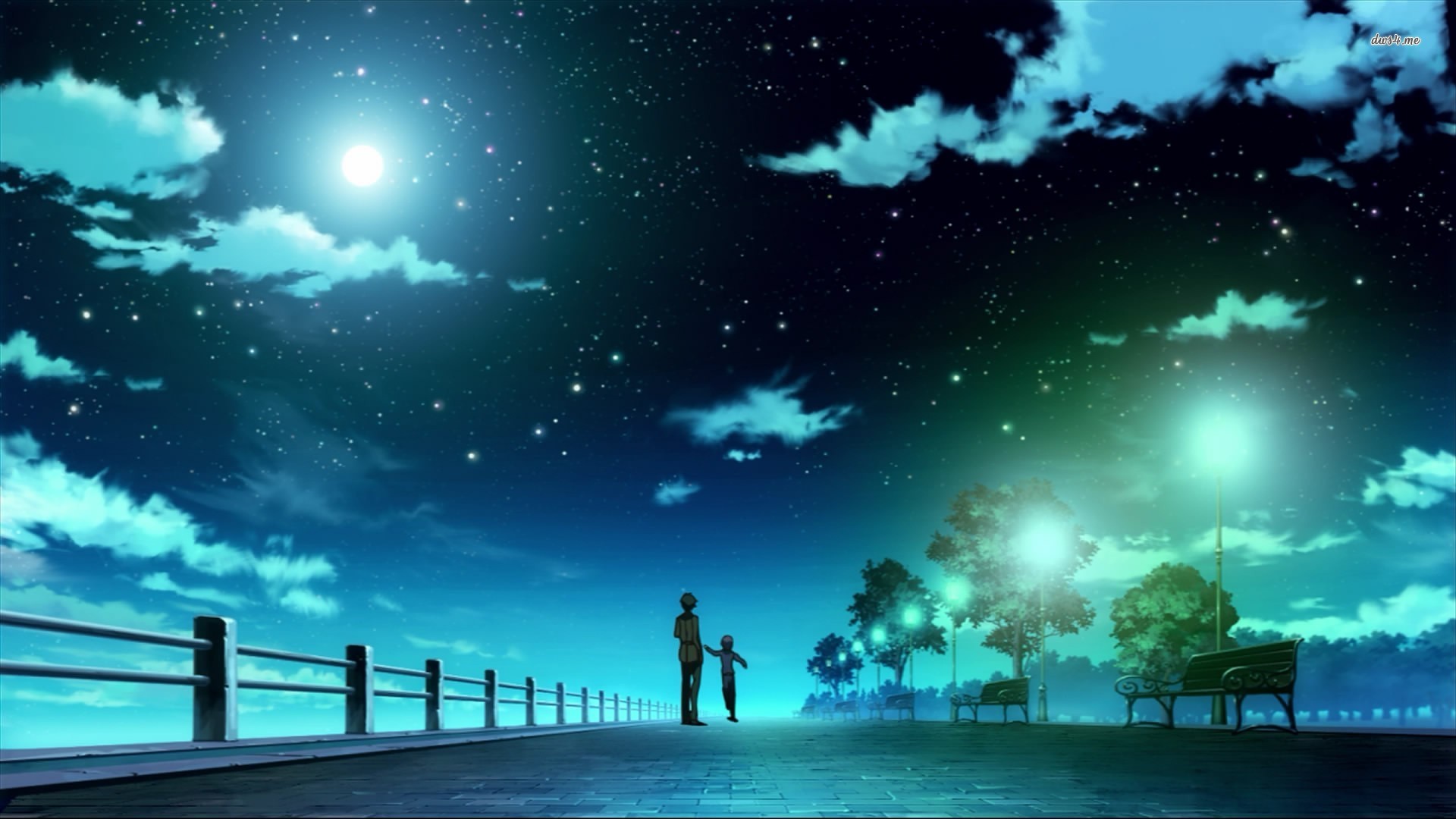 1920X1080 Anime Night Sky Wallpapers