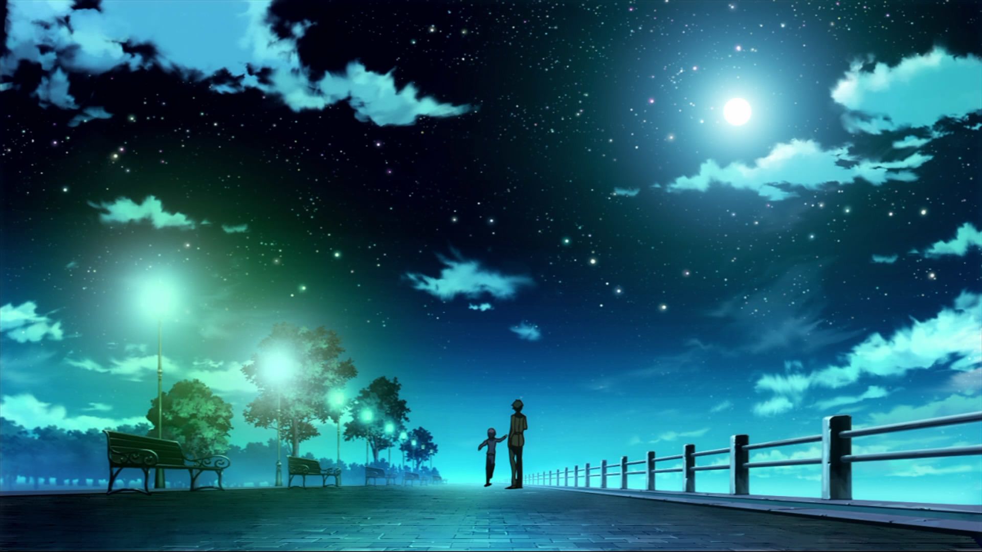 1920X1080 Anime Night Sky Wallpapers