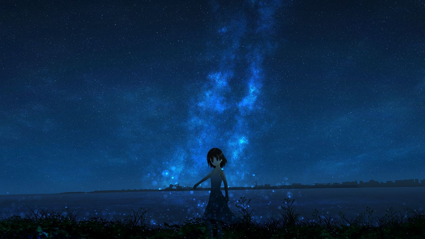 1920X1080 Anime Night Sky Wallpapers