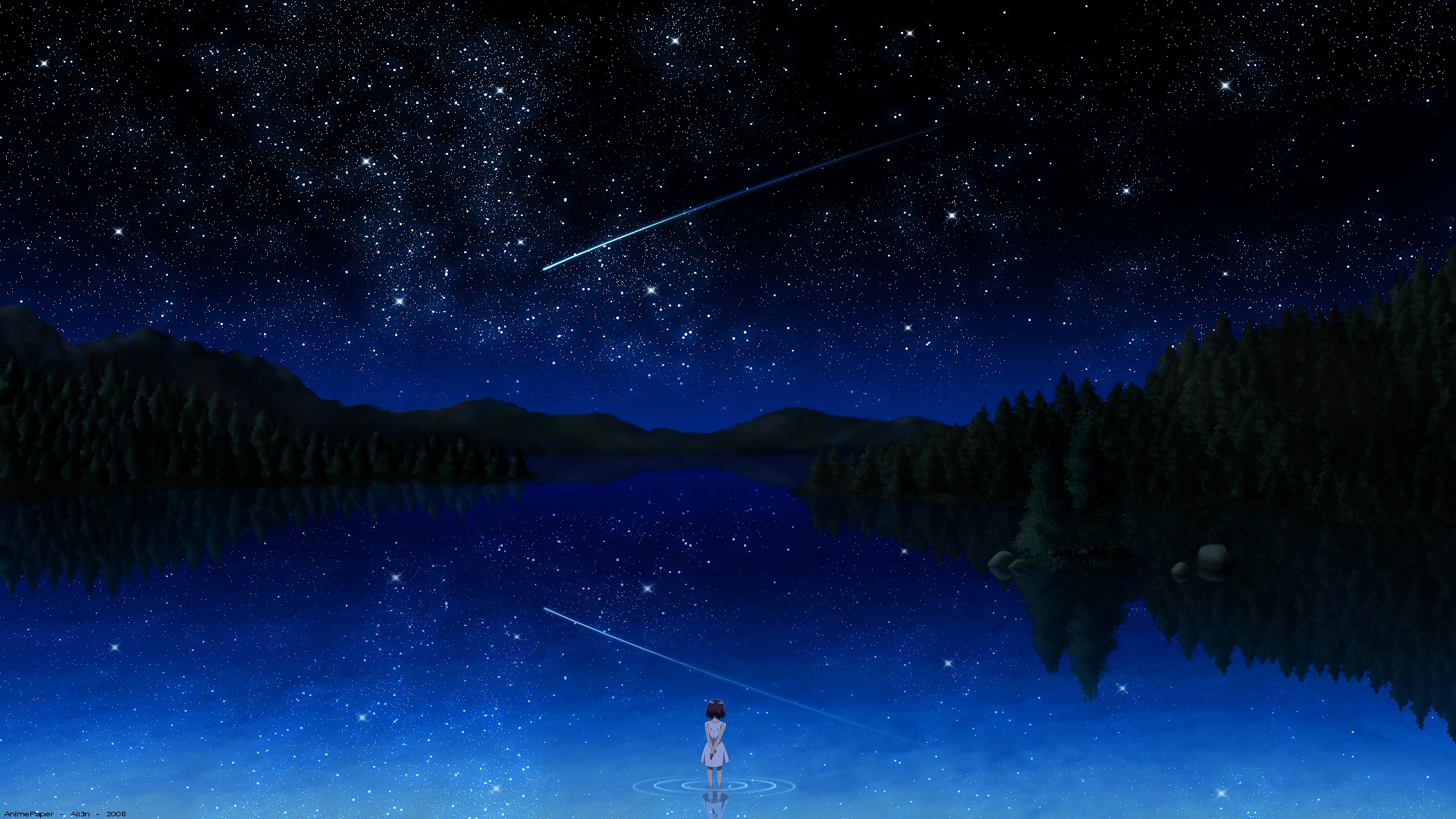 1920X1080 Anime Night Sky Wallpapers