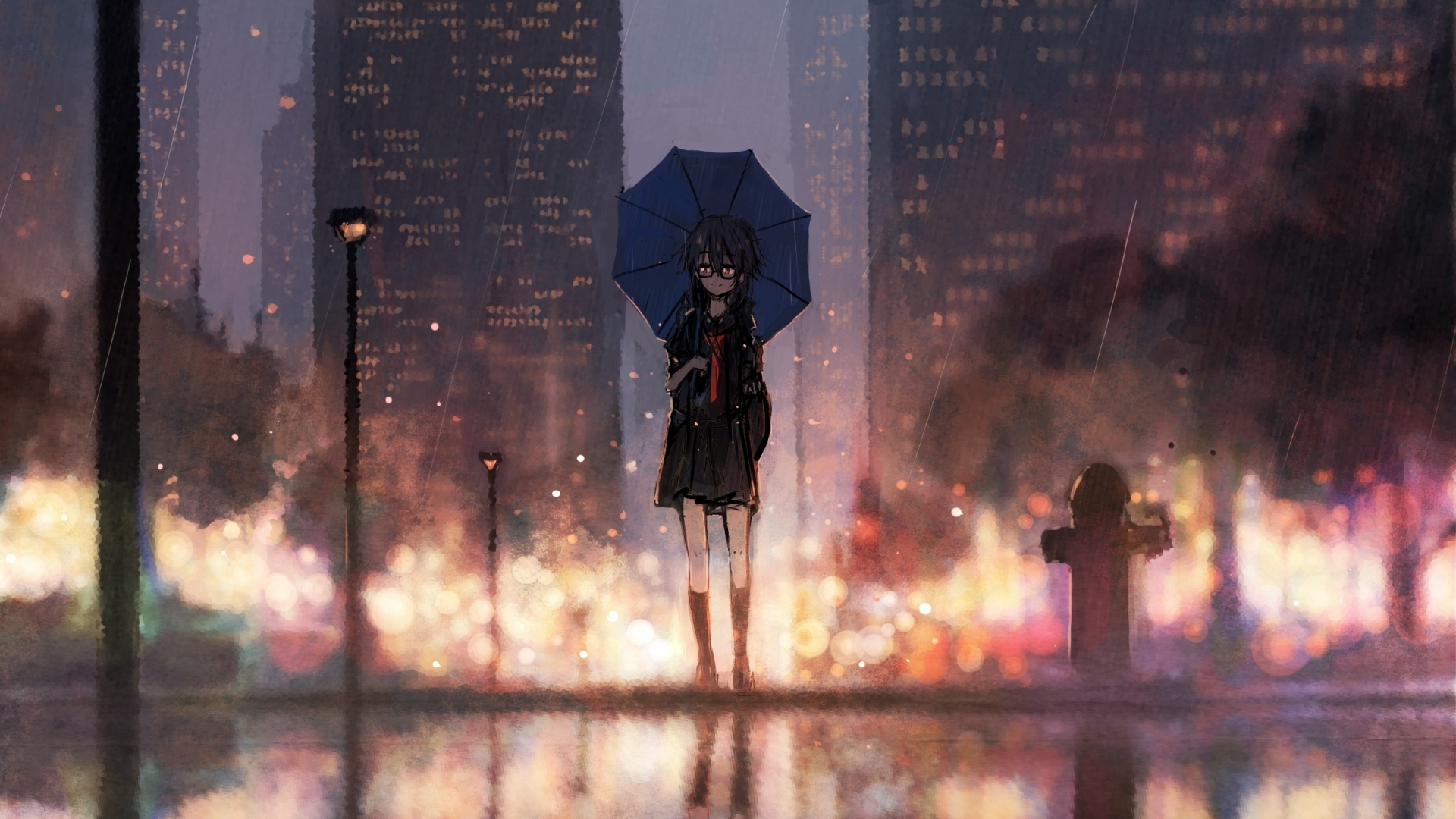 1920X1080 Rain Anime Wallpapers