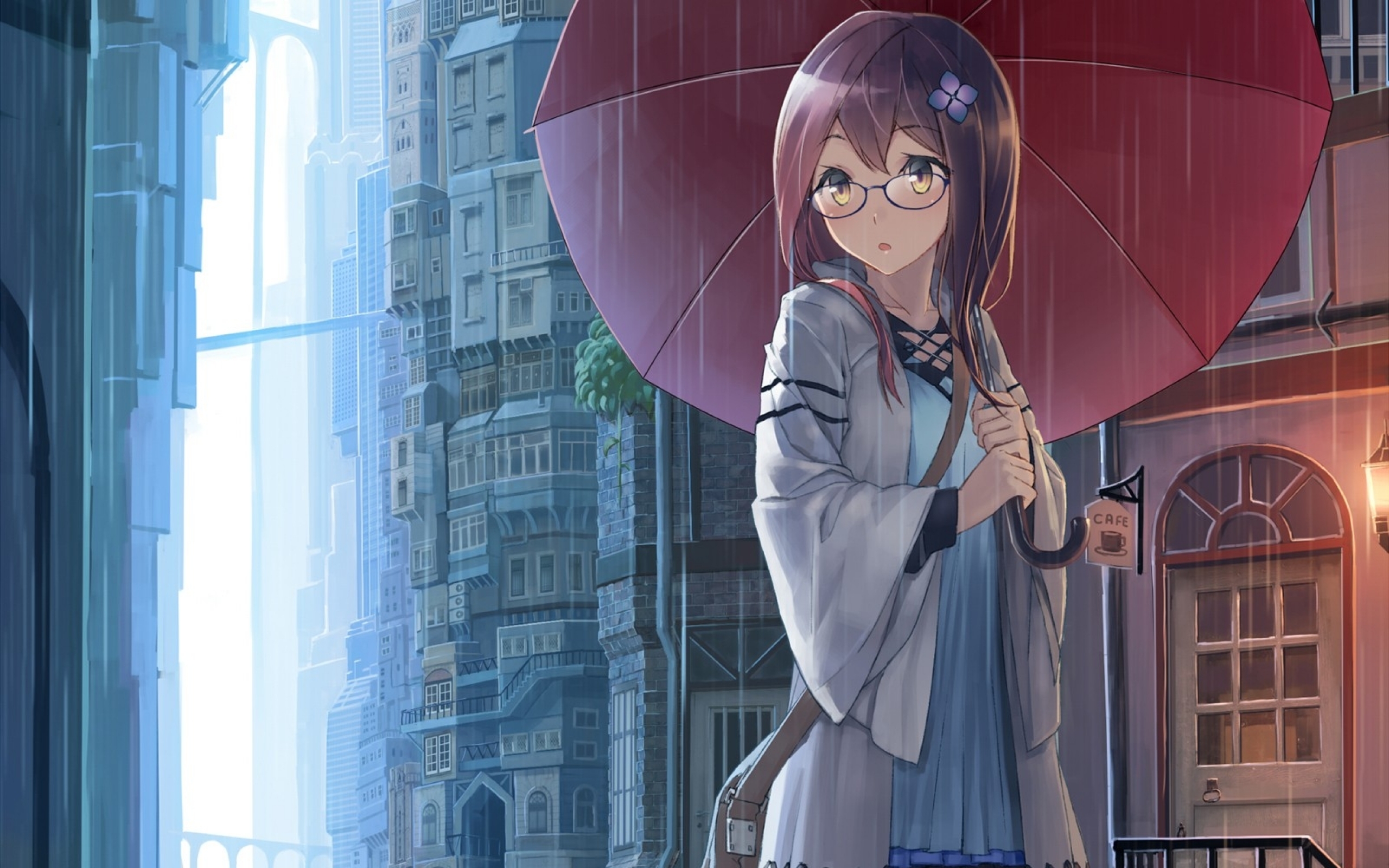 1920X1080 Rain Anime Wallpapers